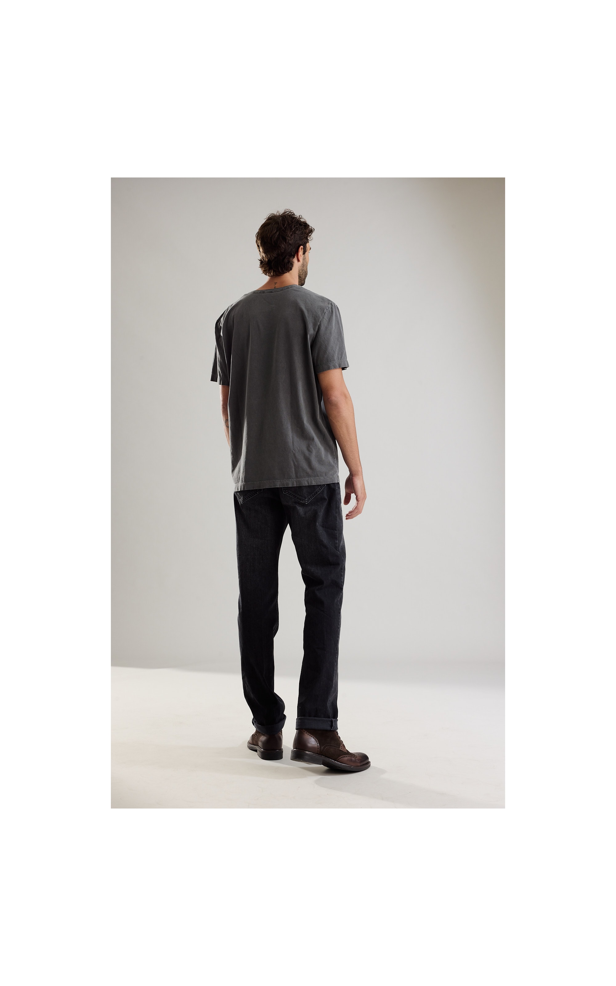 T-Shirt Washed Mare Frente Mc Preto