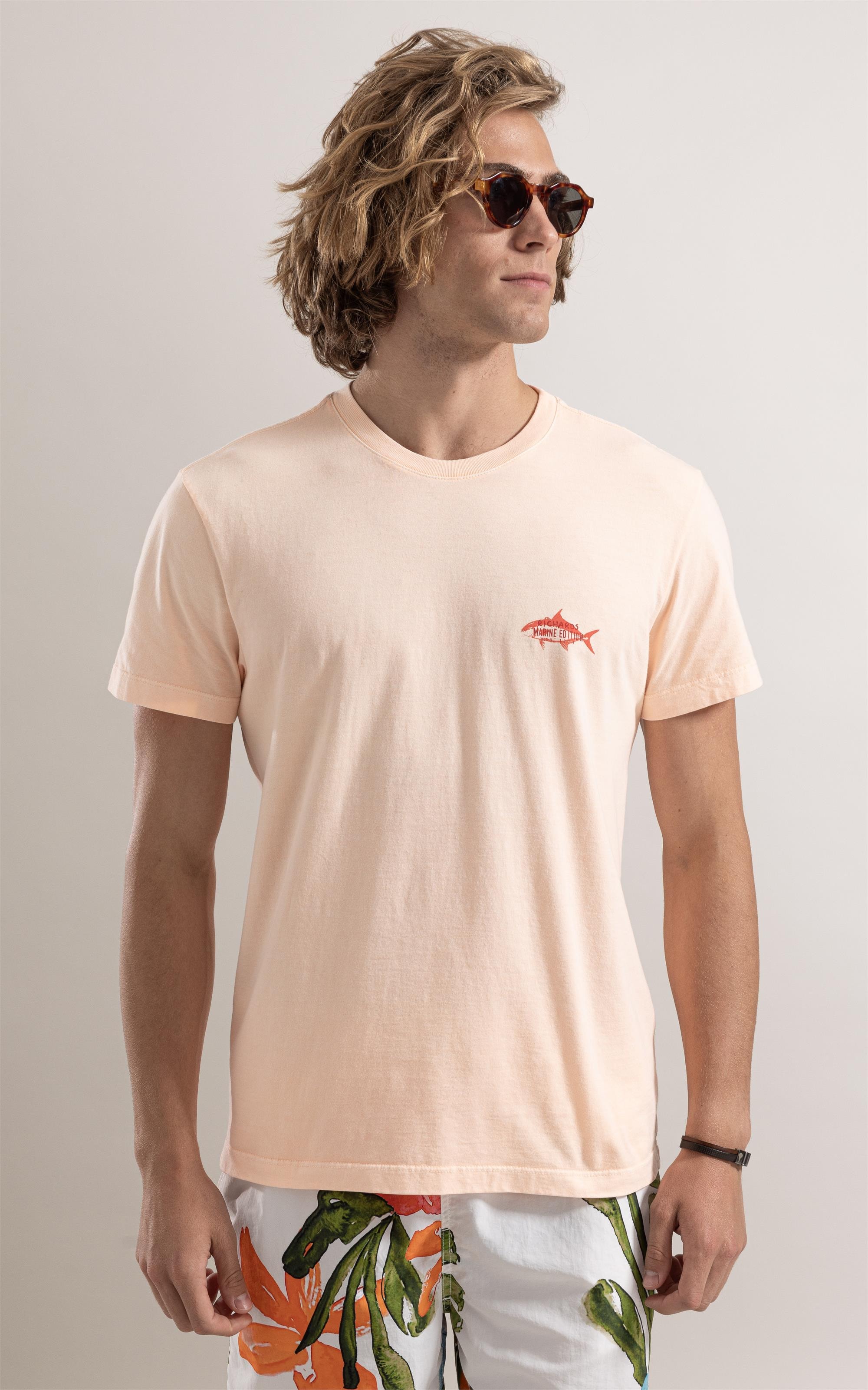 T-Shirt Washed Marines Salmao
