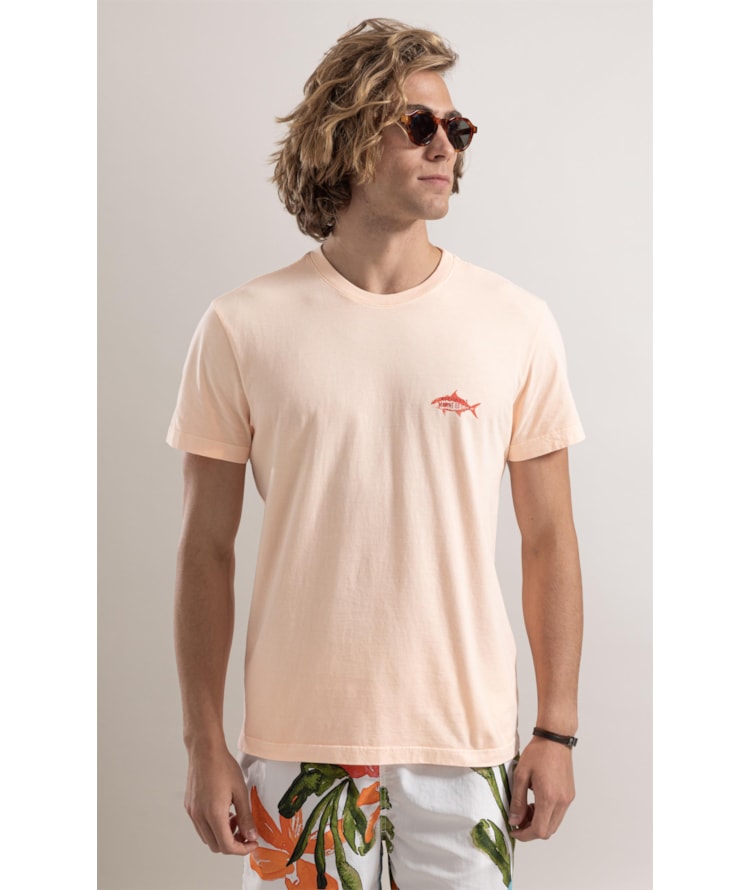 T-Shirt Washed Marines Salmao