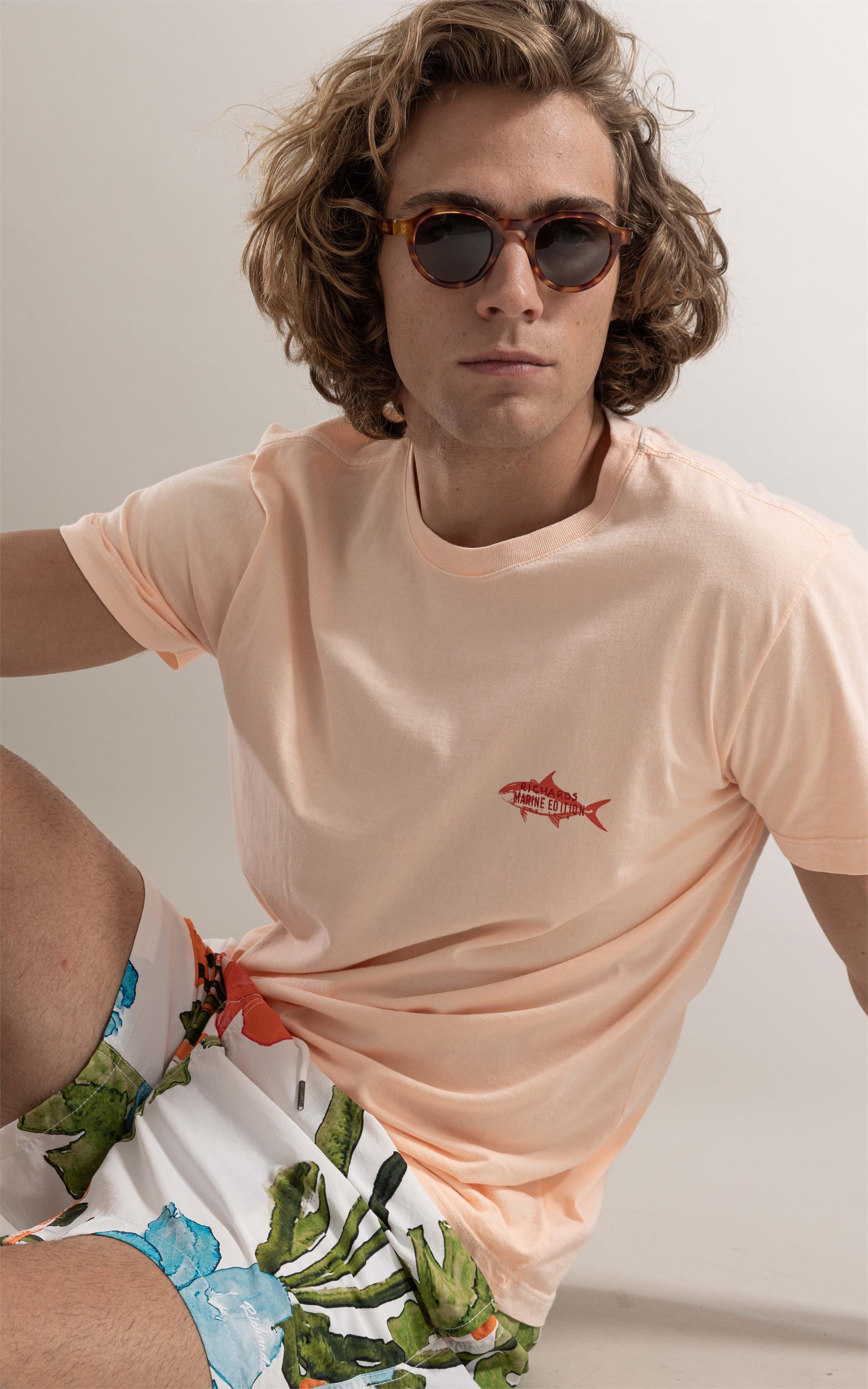T-Shirt Washed Marines Salmao