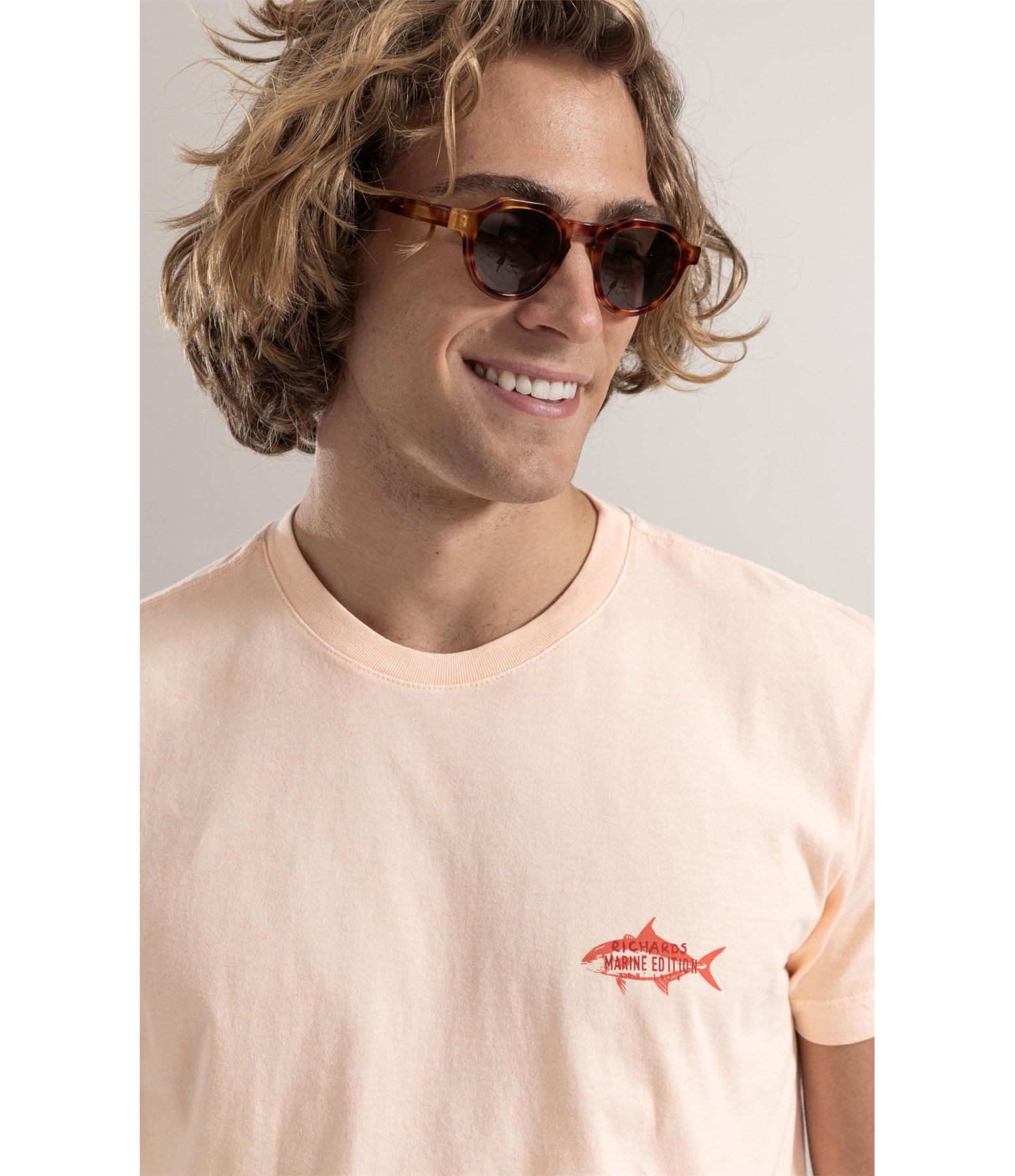 T-Shirt Washed Marines Salmao