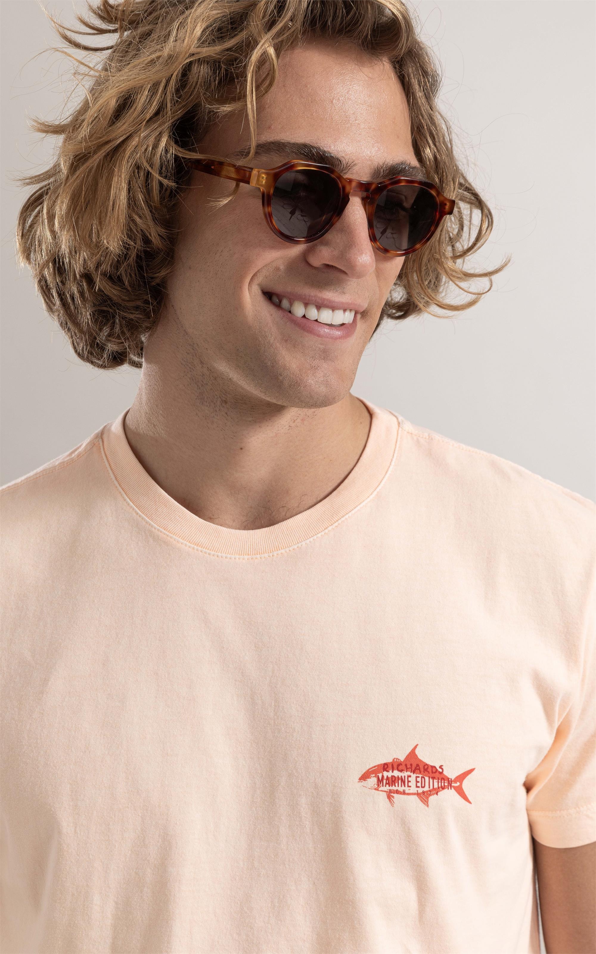 T-Shirt Washed Marines Salmao
