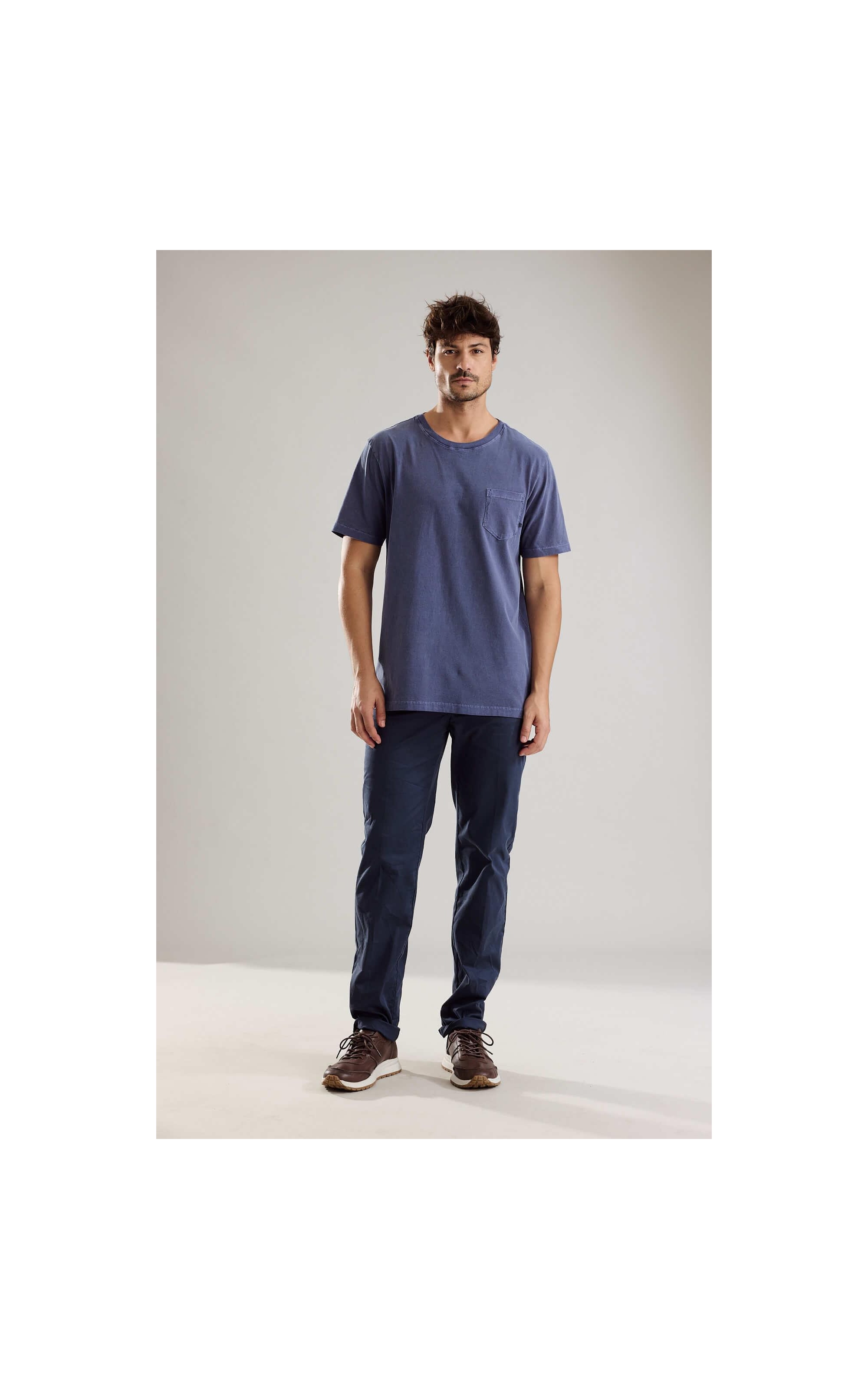 T-Shirt Washed Marinho