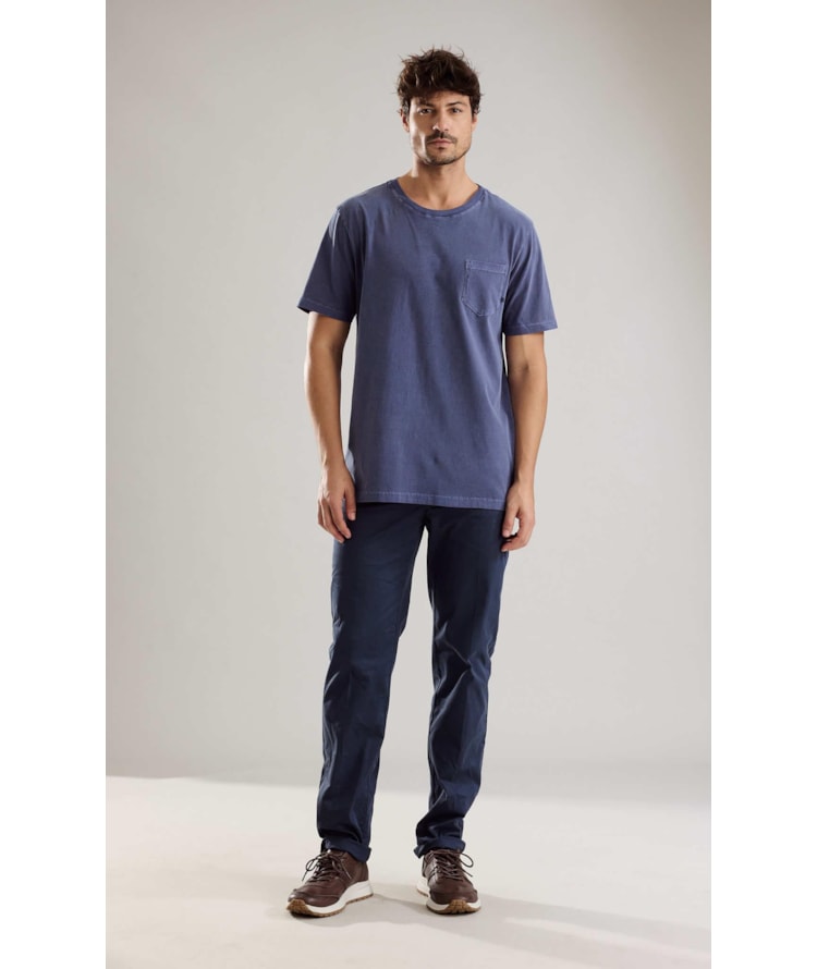 T-Shirt Washed Marinho