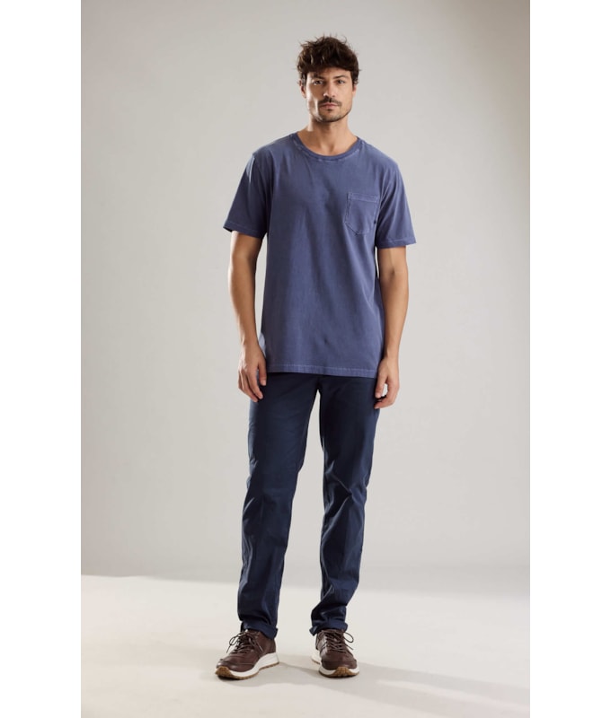 T-Shirt Washed Marinho