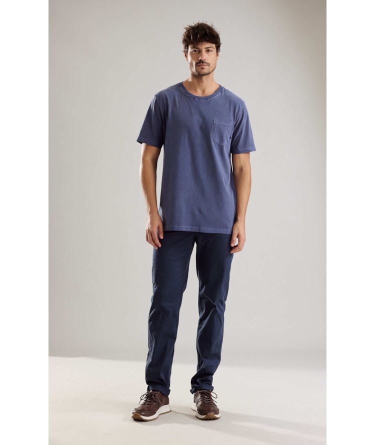 T-Shirt Washed Marinho