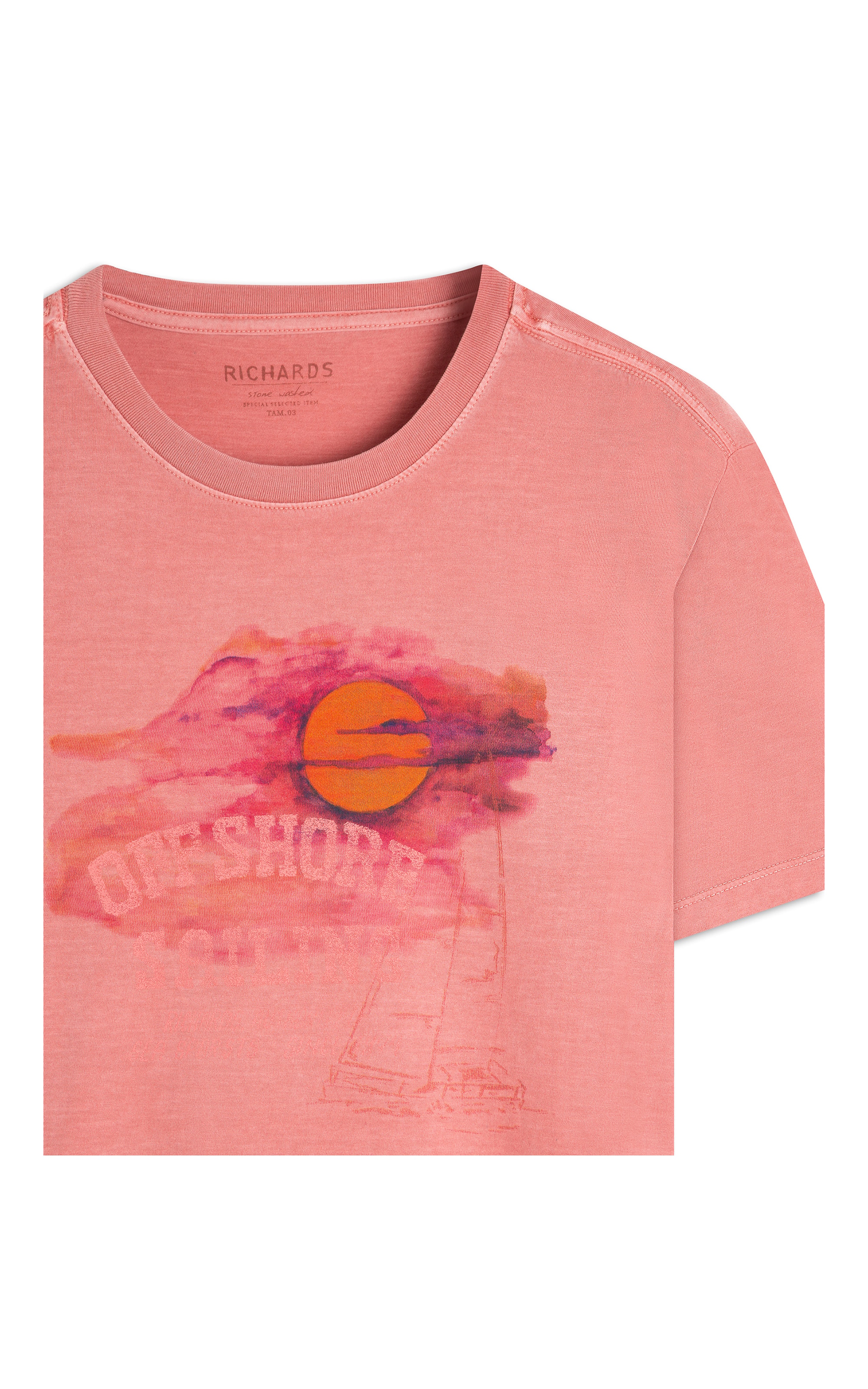 T-Shirt Washed Off Shore Frente Goiaba
