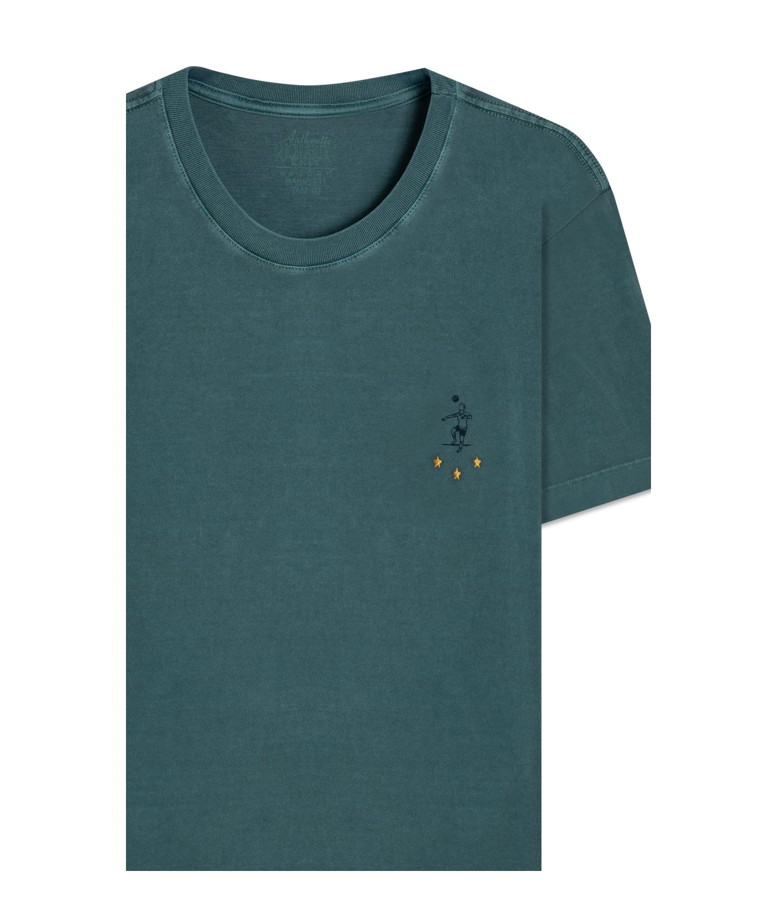 T-Shirt Washed Pley Peito Mc Bottle