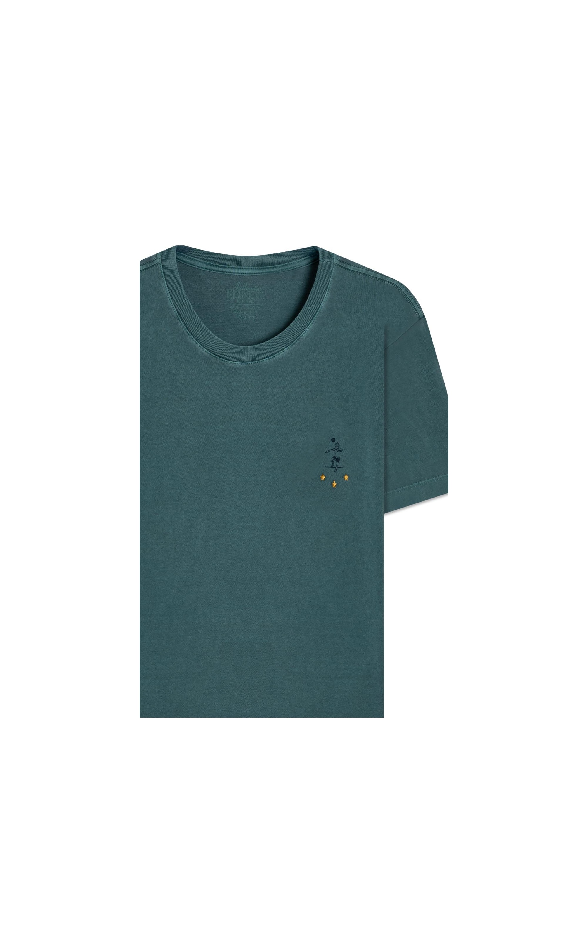 T-Shirt Washed Pley Peito Mc Bottle