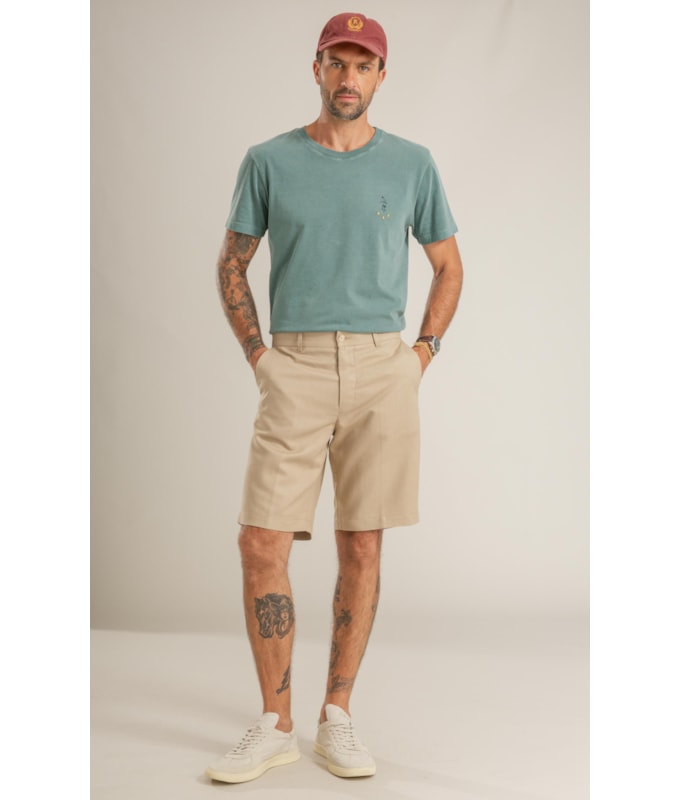 T-Shirt Washed Pley Peito Mc Bottle