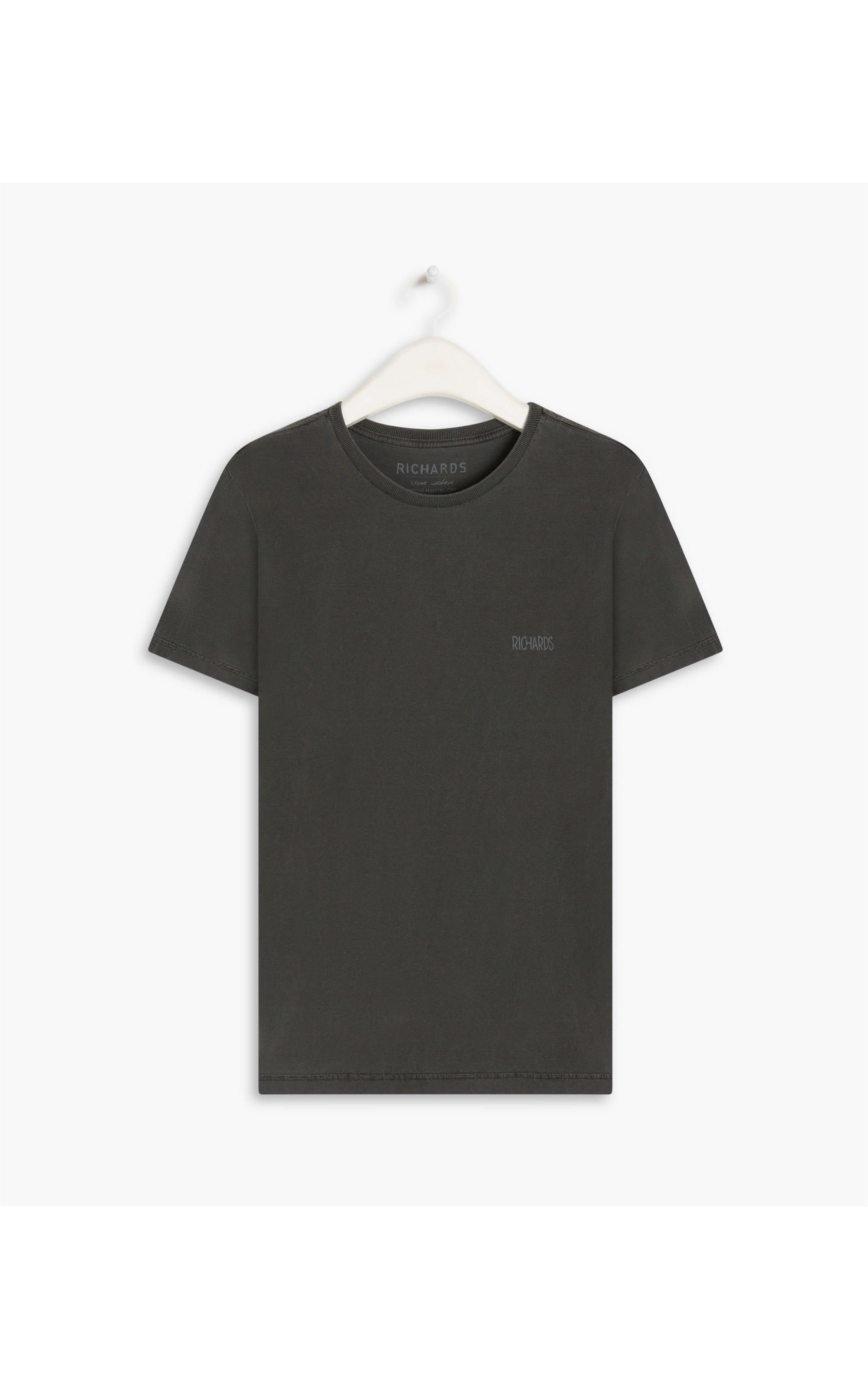 T-Shirt Washed Quadros Costas Grafite