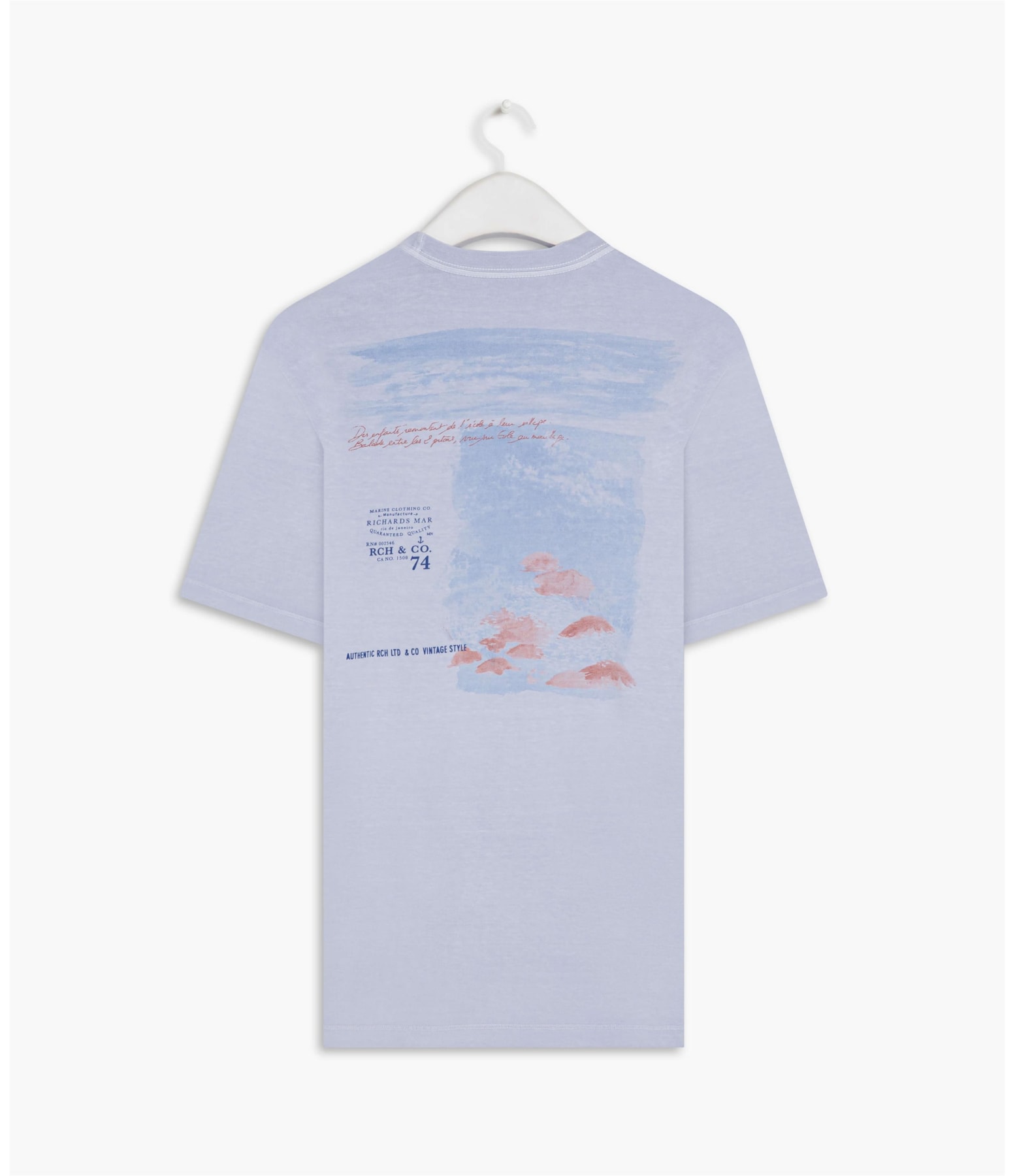 T-Shirt Washed River Azul Seco