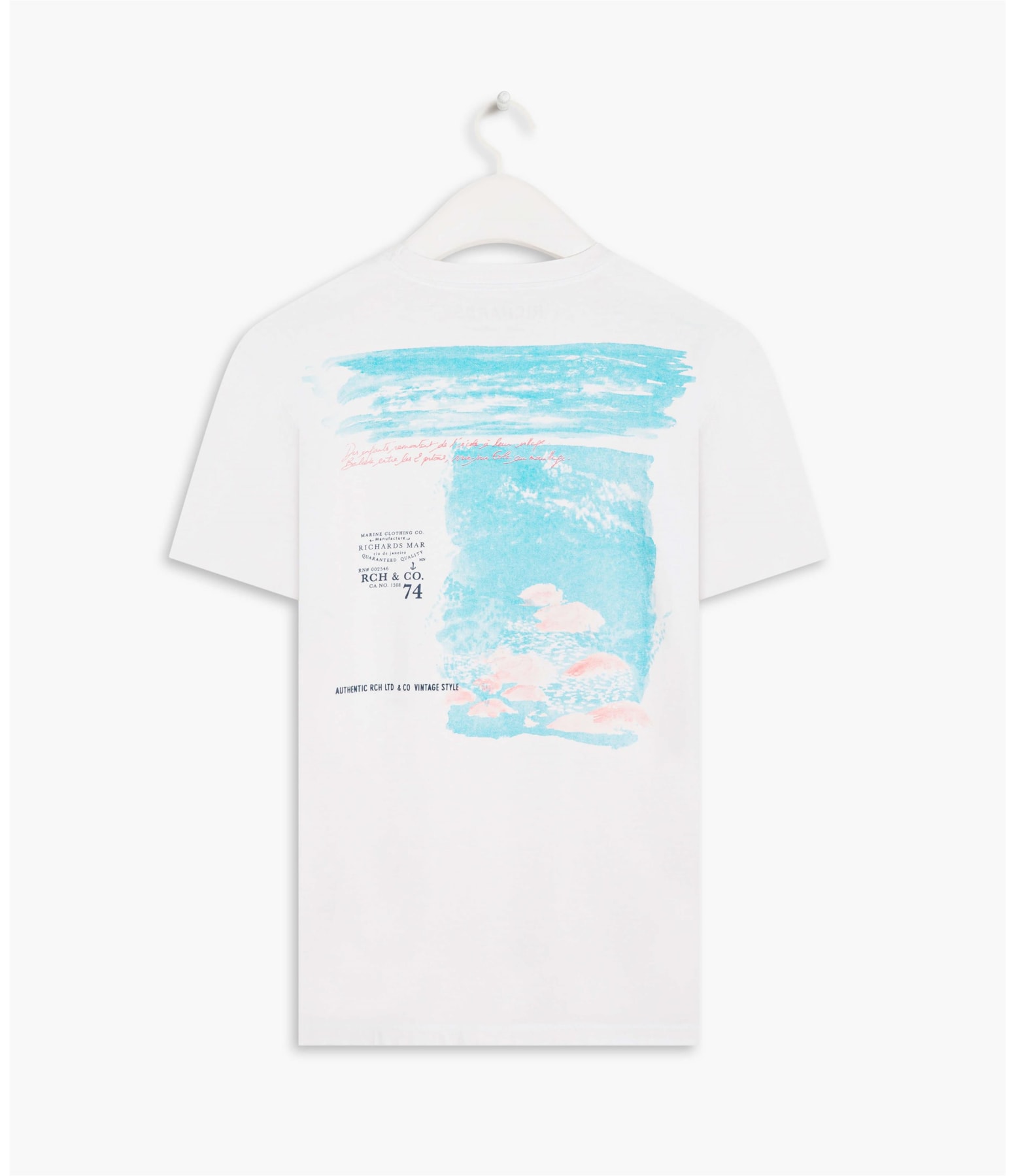 T-Shirt Washed River Branco