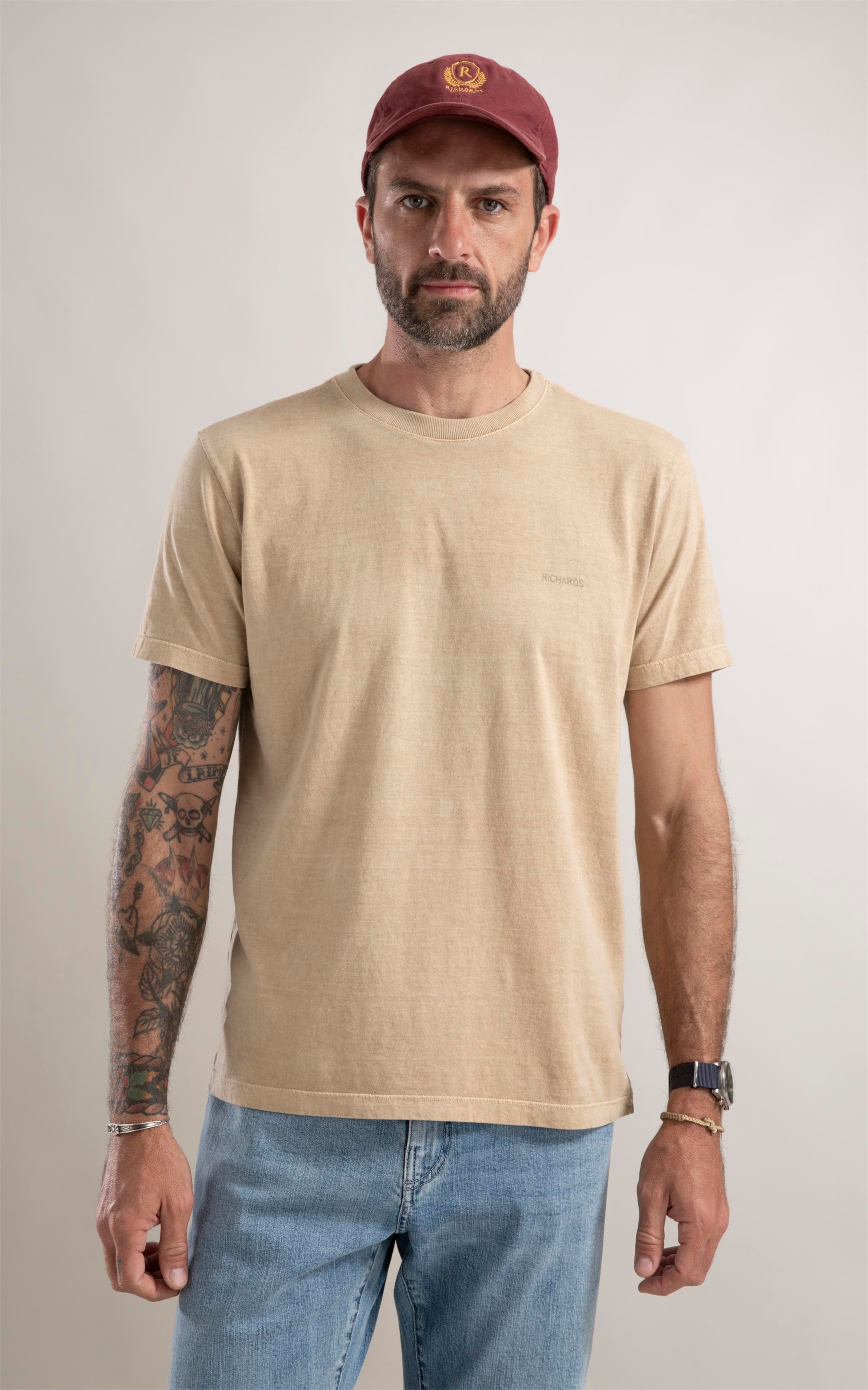 T-Shirt Washed Scrap Map Caqui