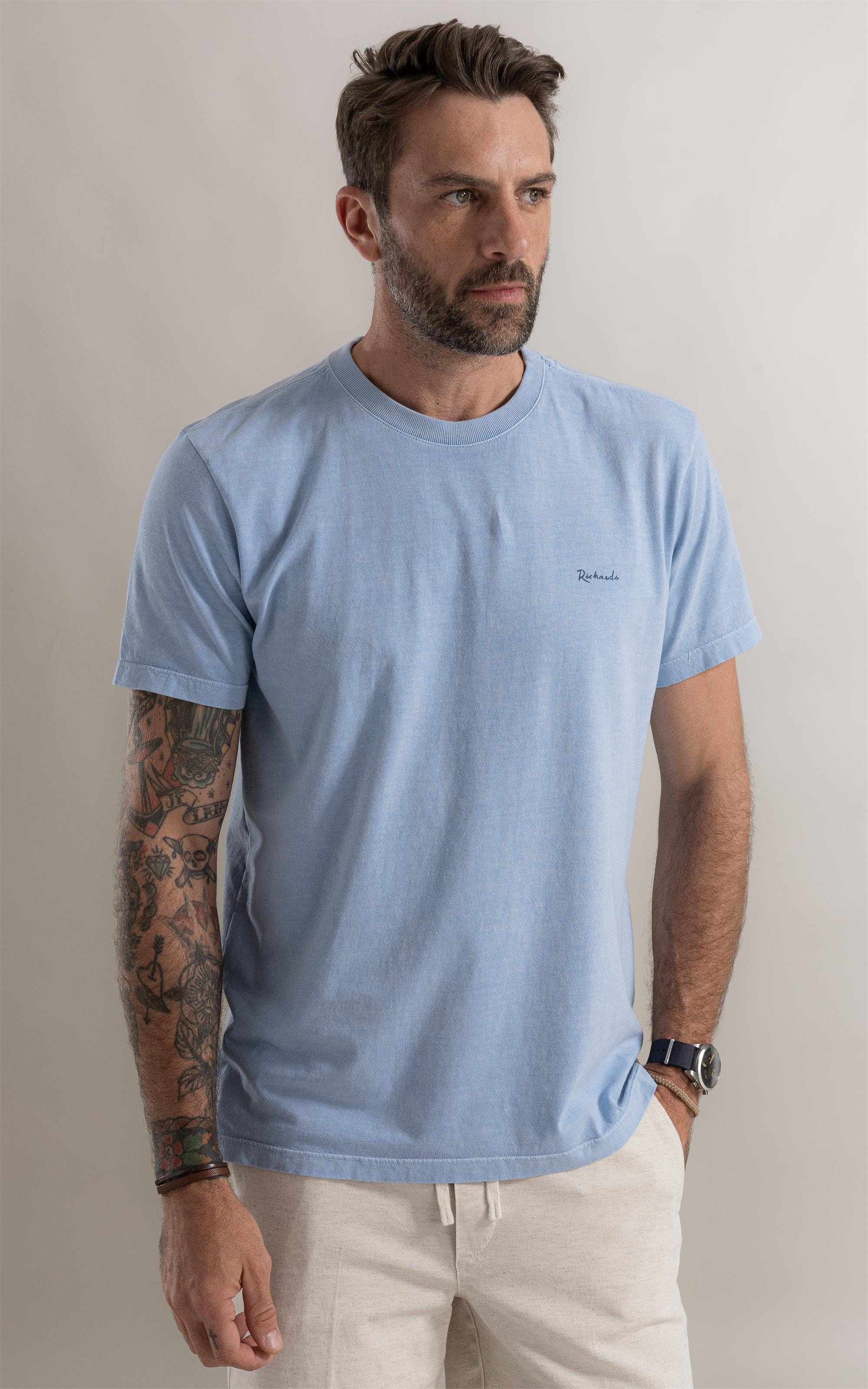 T-Shirt Washed Sea Azul Claro