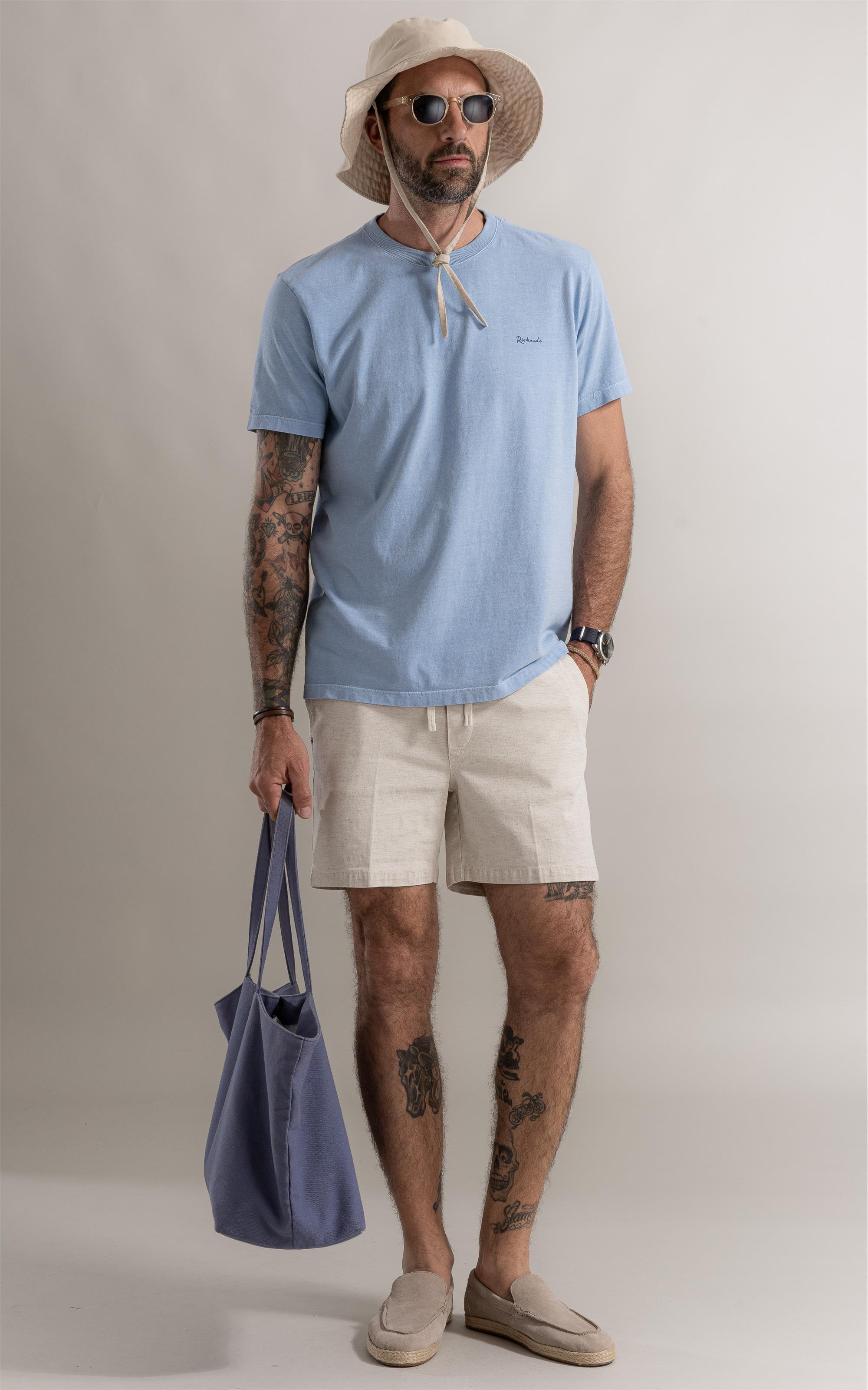 T-Shirt Washed Sea Azul Claro