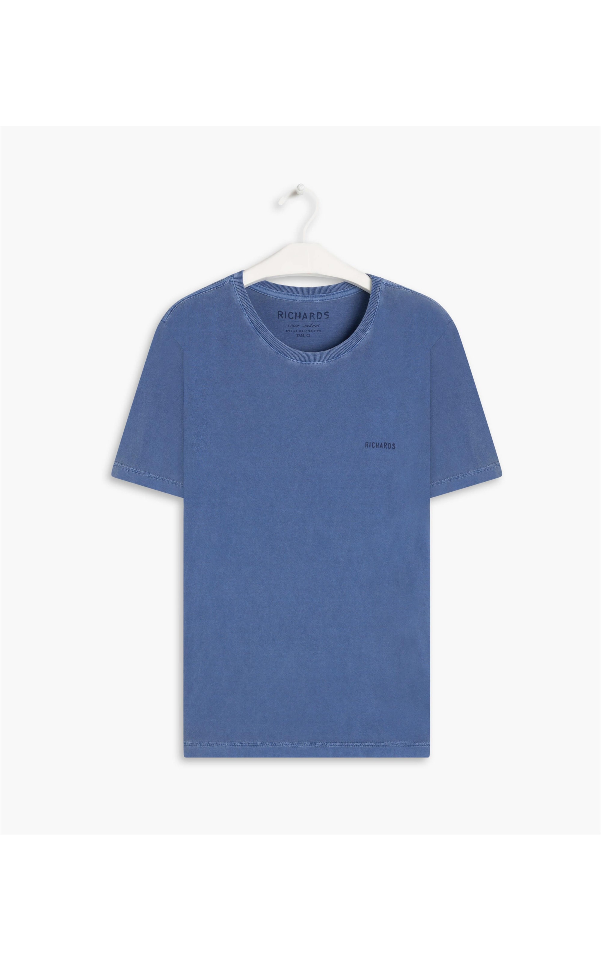 T-Shirt Washed Sketch Palm Costas Mc Azul Bic