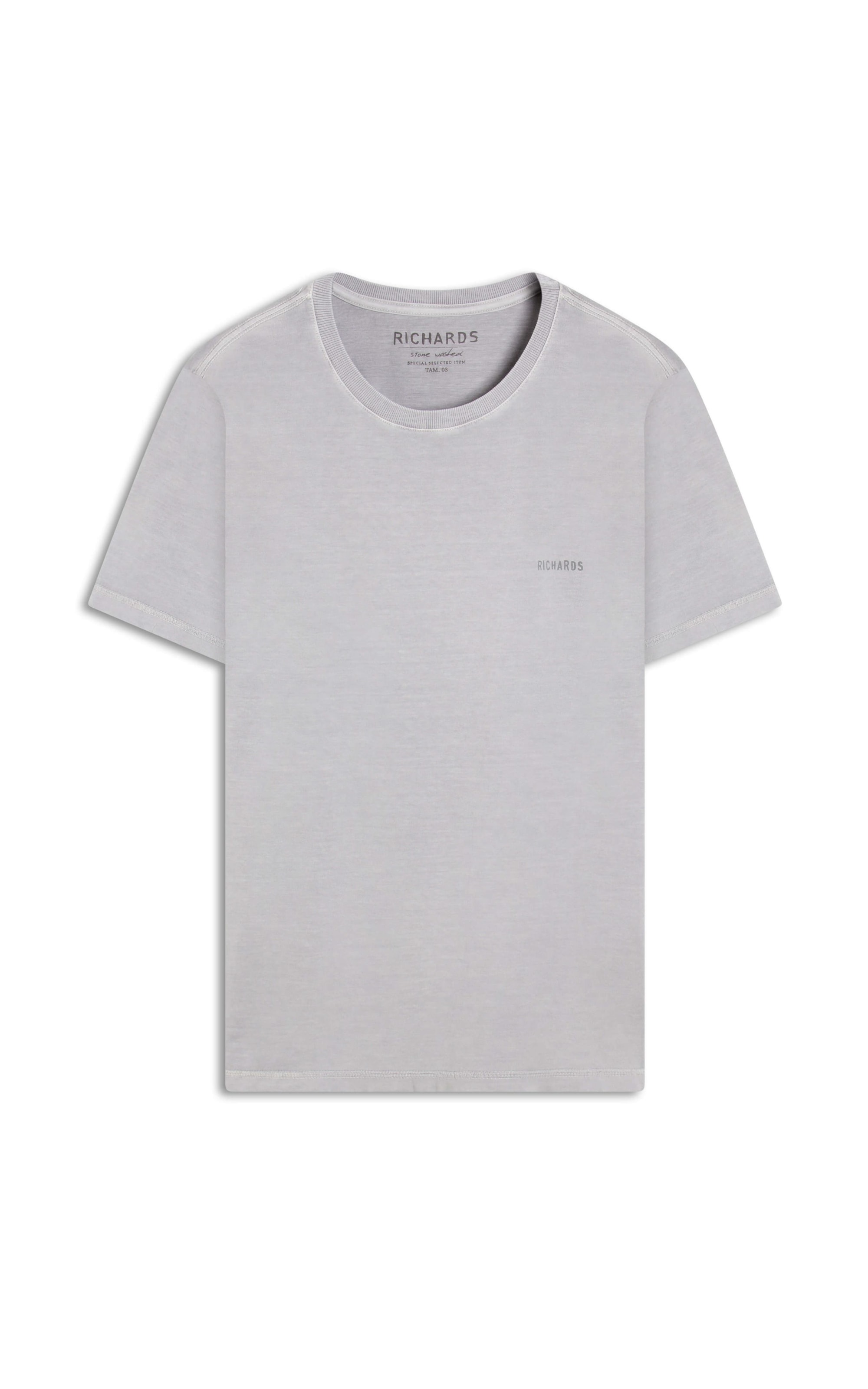 T-Shirt Washed Sketch Palm Costas Mc Prata