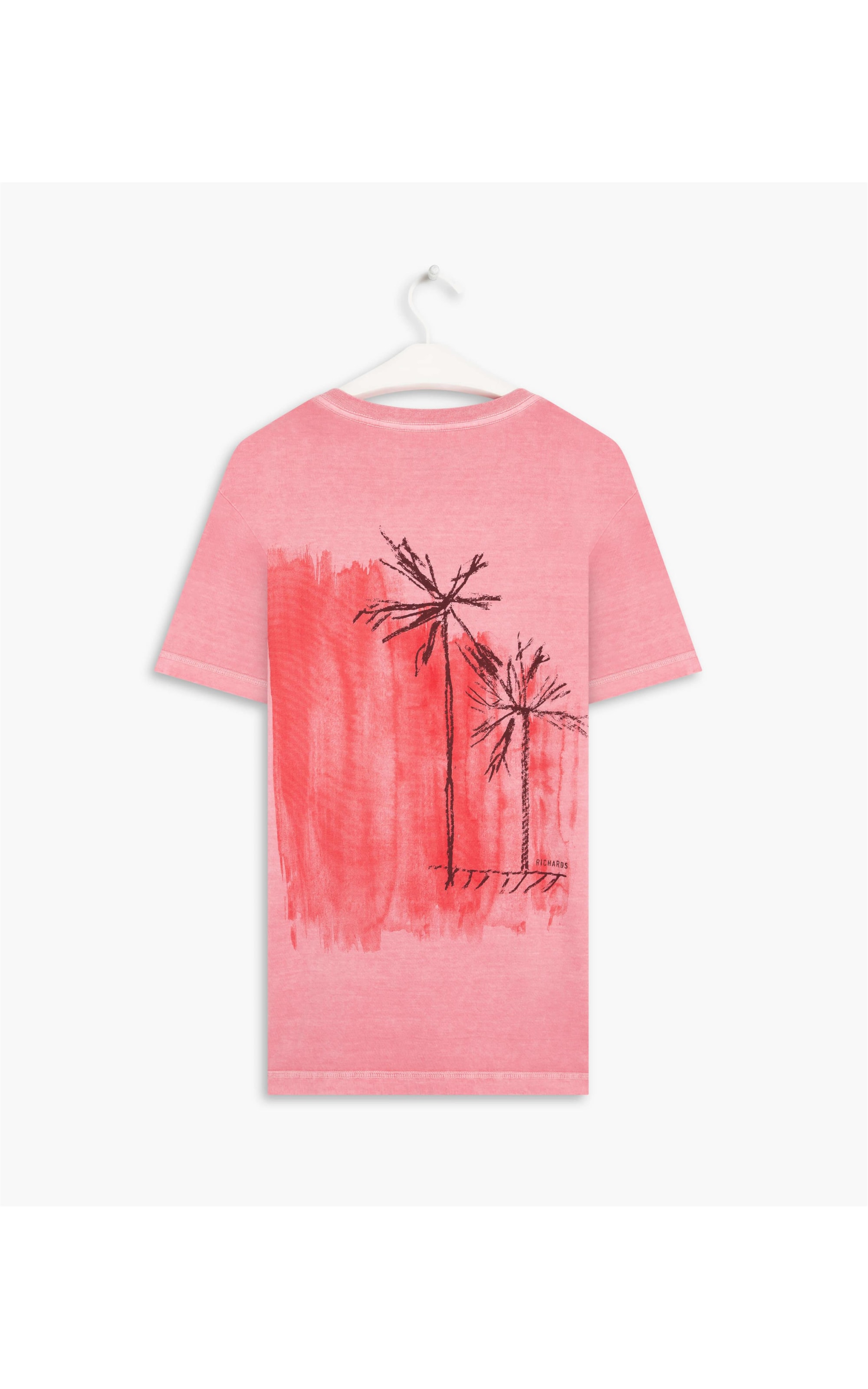 T-Shirt Washed Sketch Palm Costas Mc Vermelho