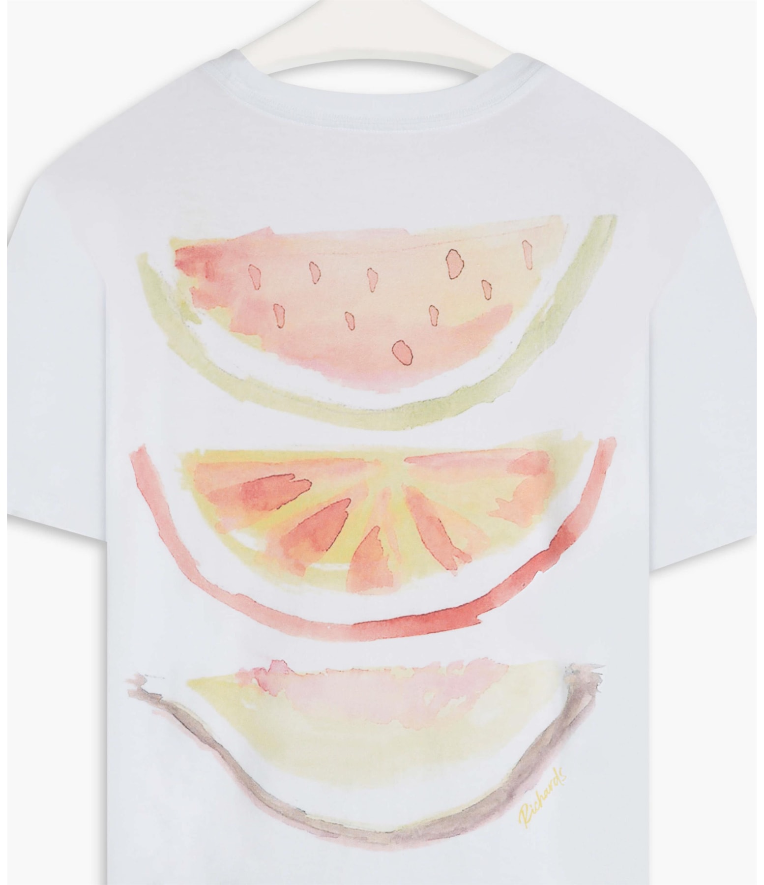 T-Shirt Washed Slices Branco