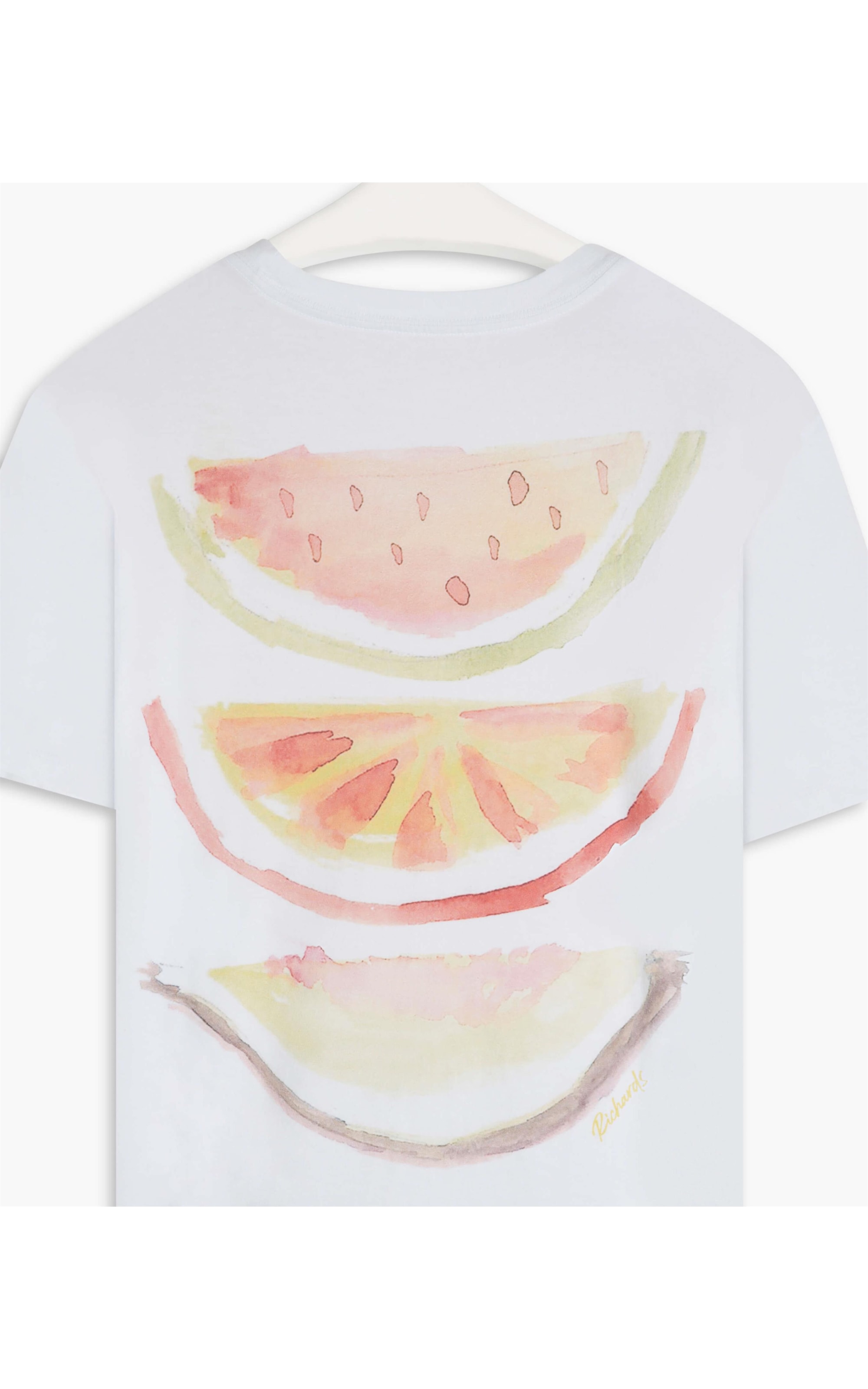 T-Shirt Washed Slices Branco