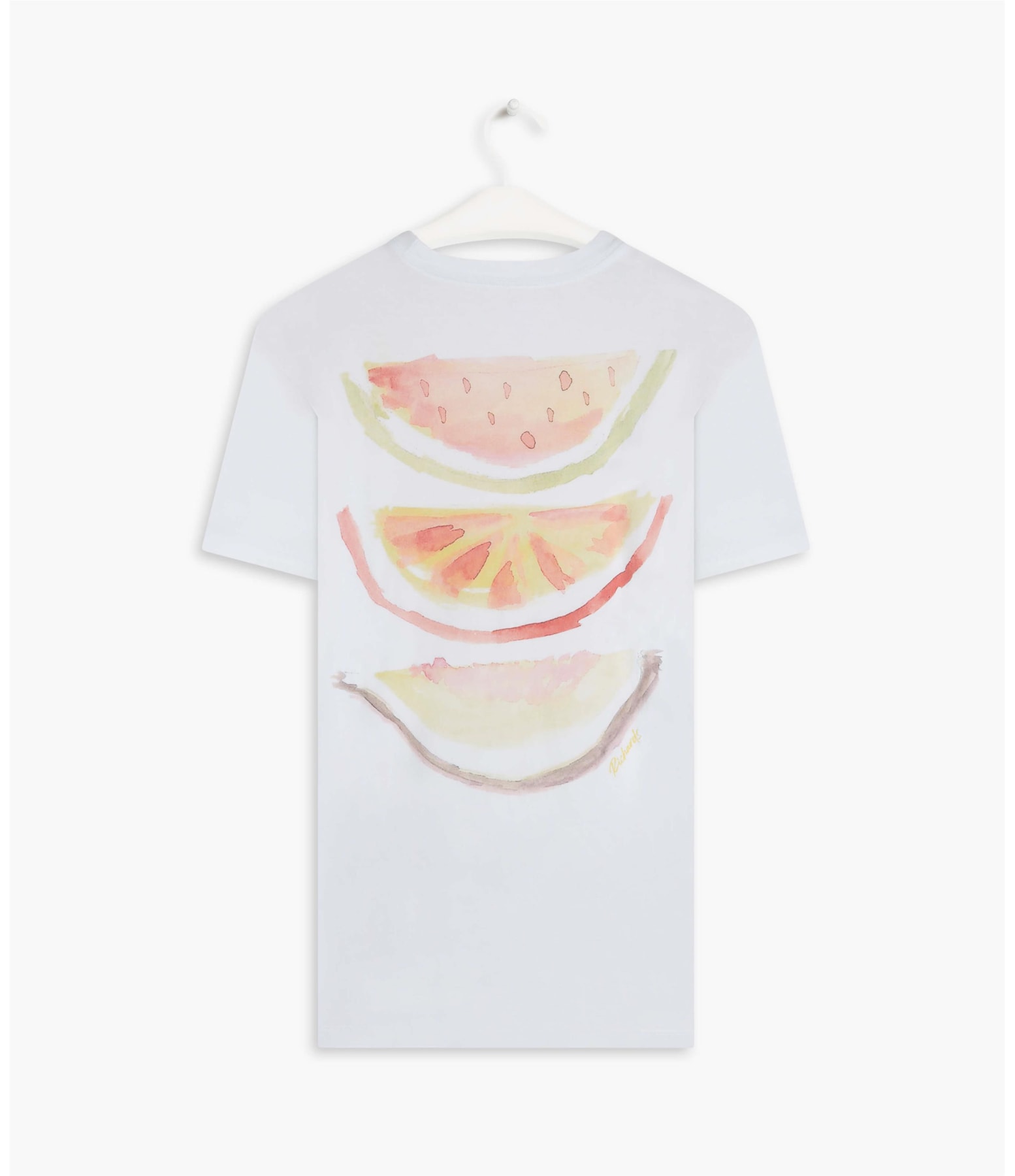 T-Shirt Washed Slices Branco