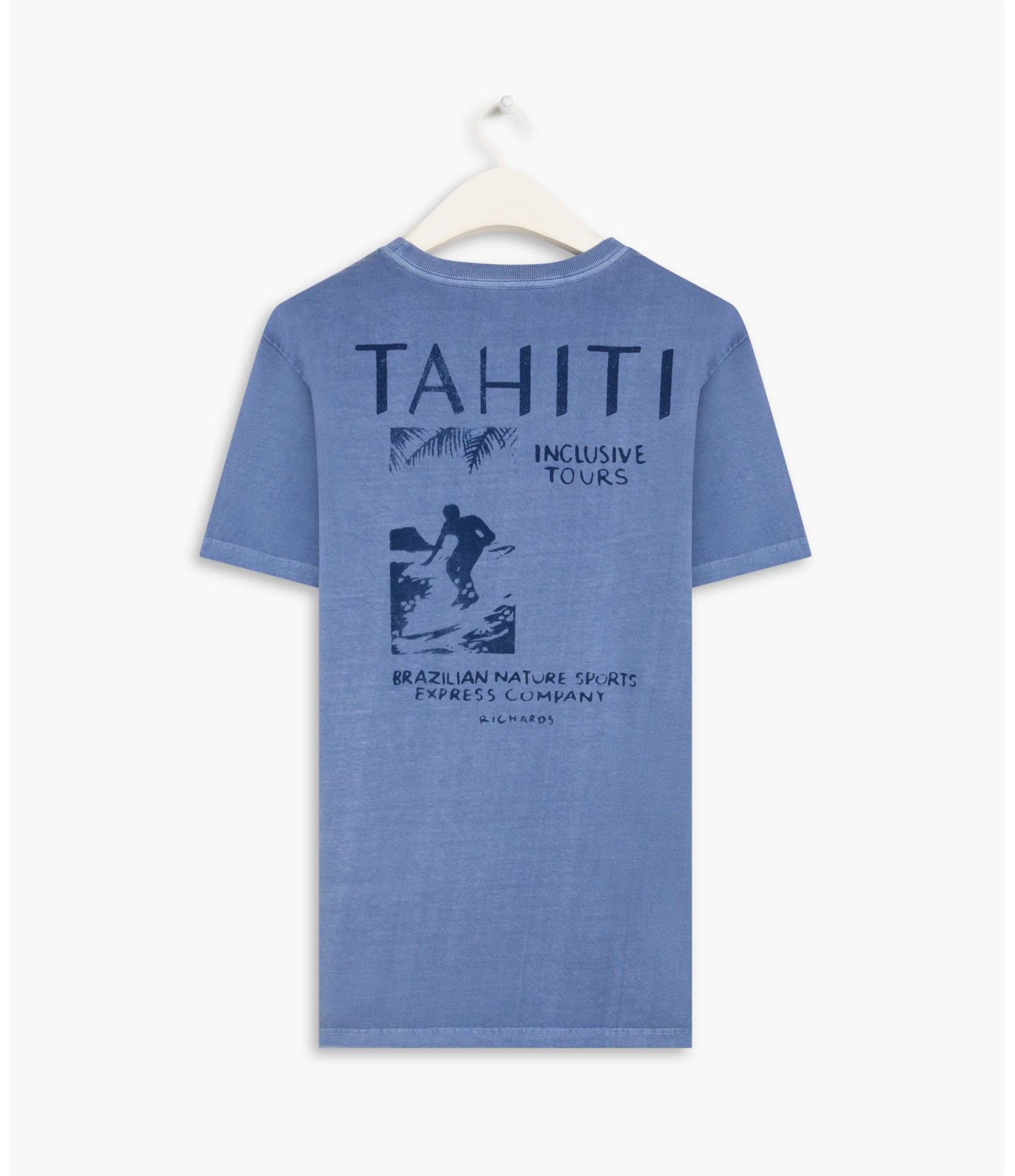 T-Shirt Washed Thaiti  Surf Azul Chofer