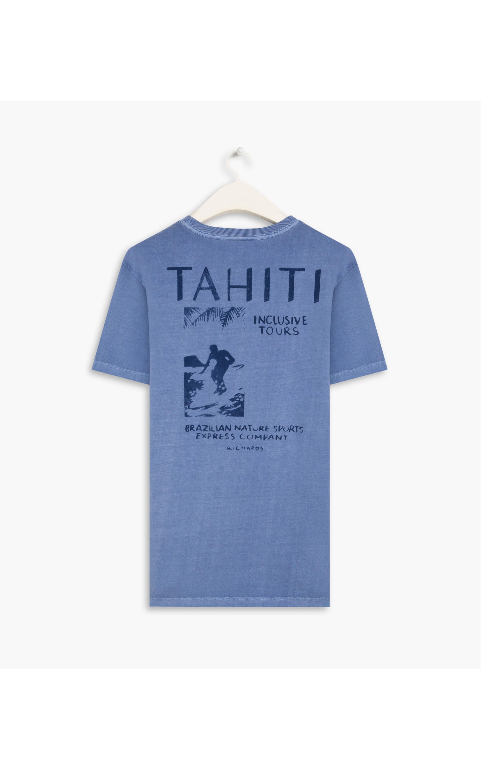 T-Shirt Washed Thaiti  Surf Azul Chofer