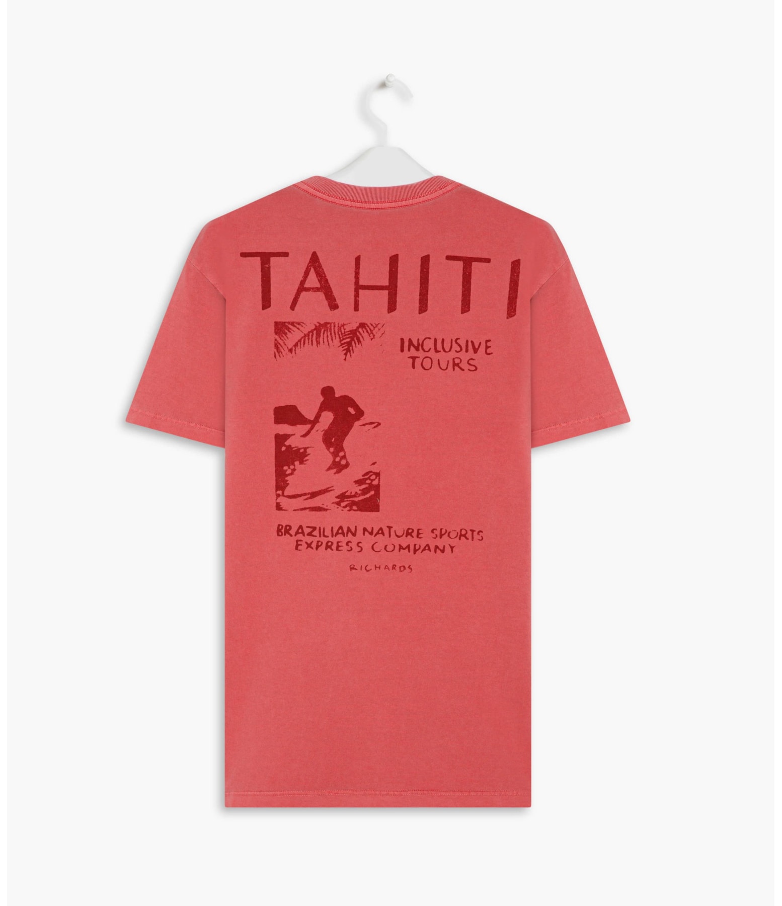 T-Shirt Washed Thaiti  Surf Vermelho