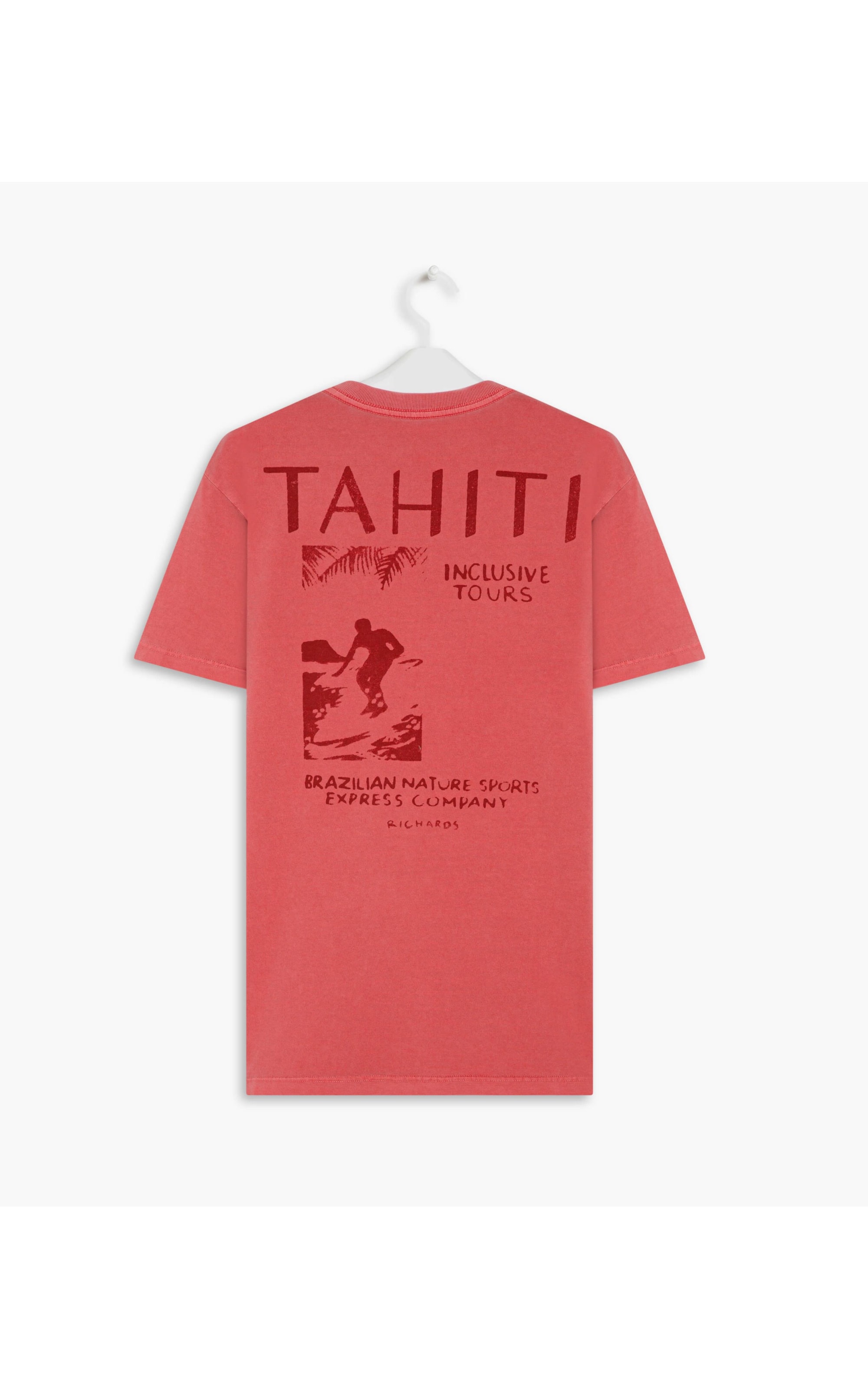 T-Shirt Washed Thaiti  Surf Vermelho