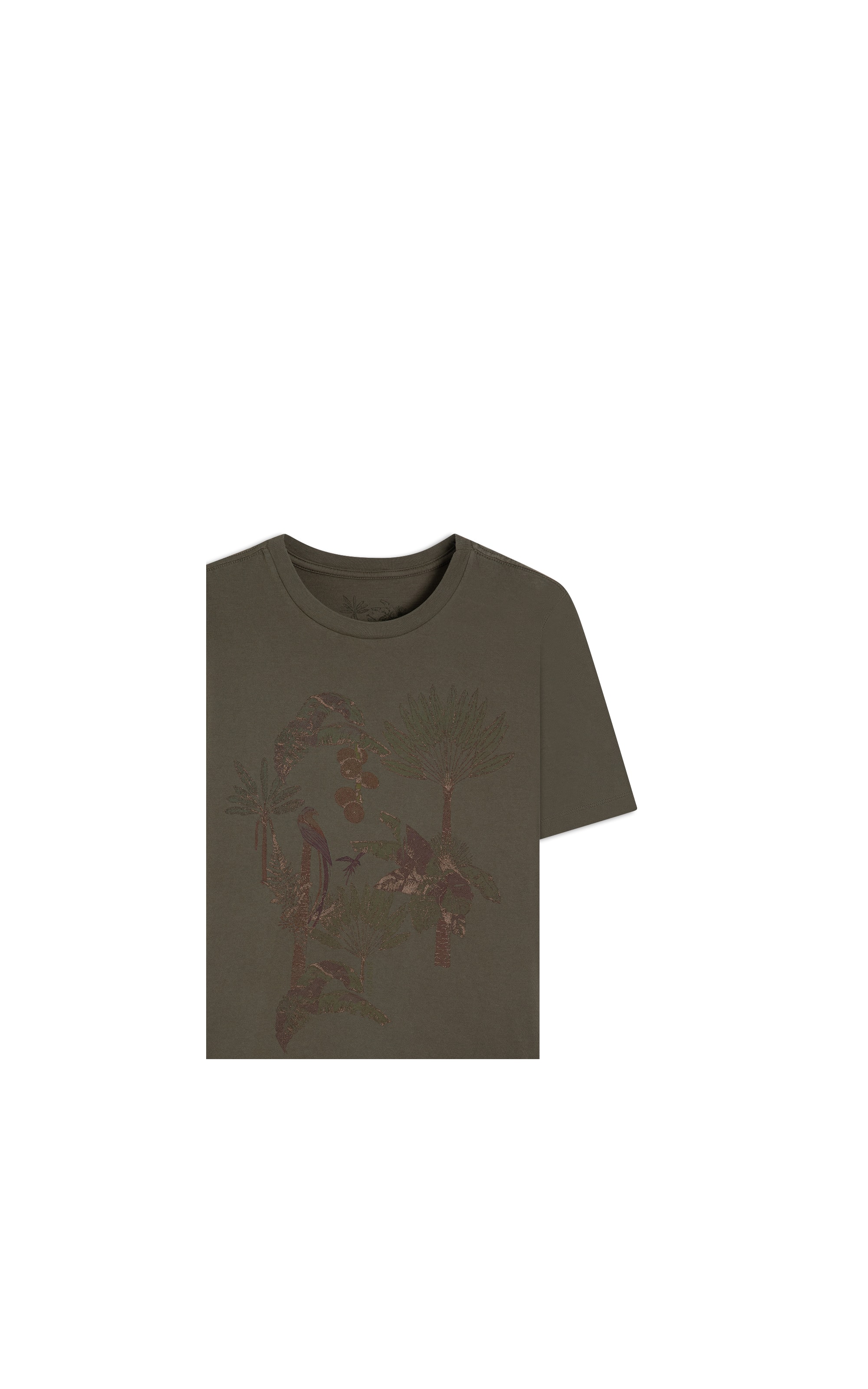 T-Shirt Zuri Estampada Paradise Gd Verde Oliva