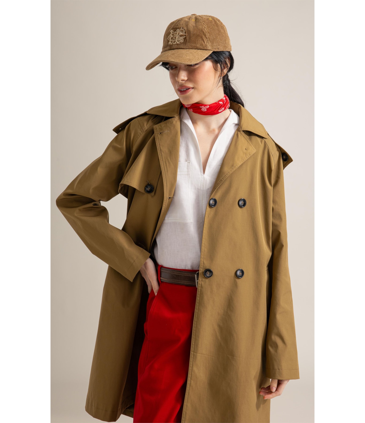 Tech Trench Coat Caqui