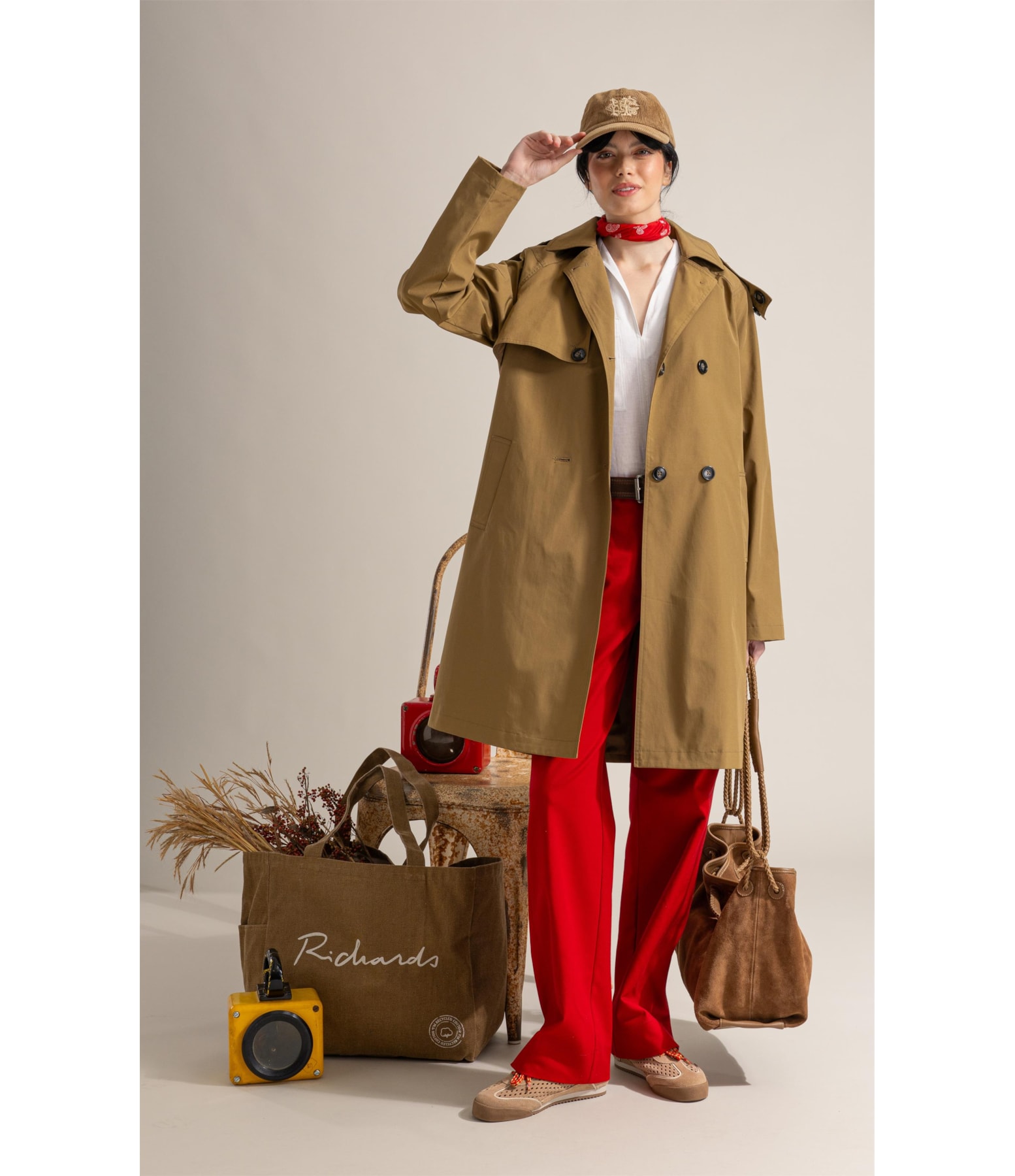 Tech Trench Coat Caqui