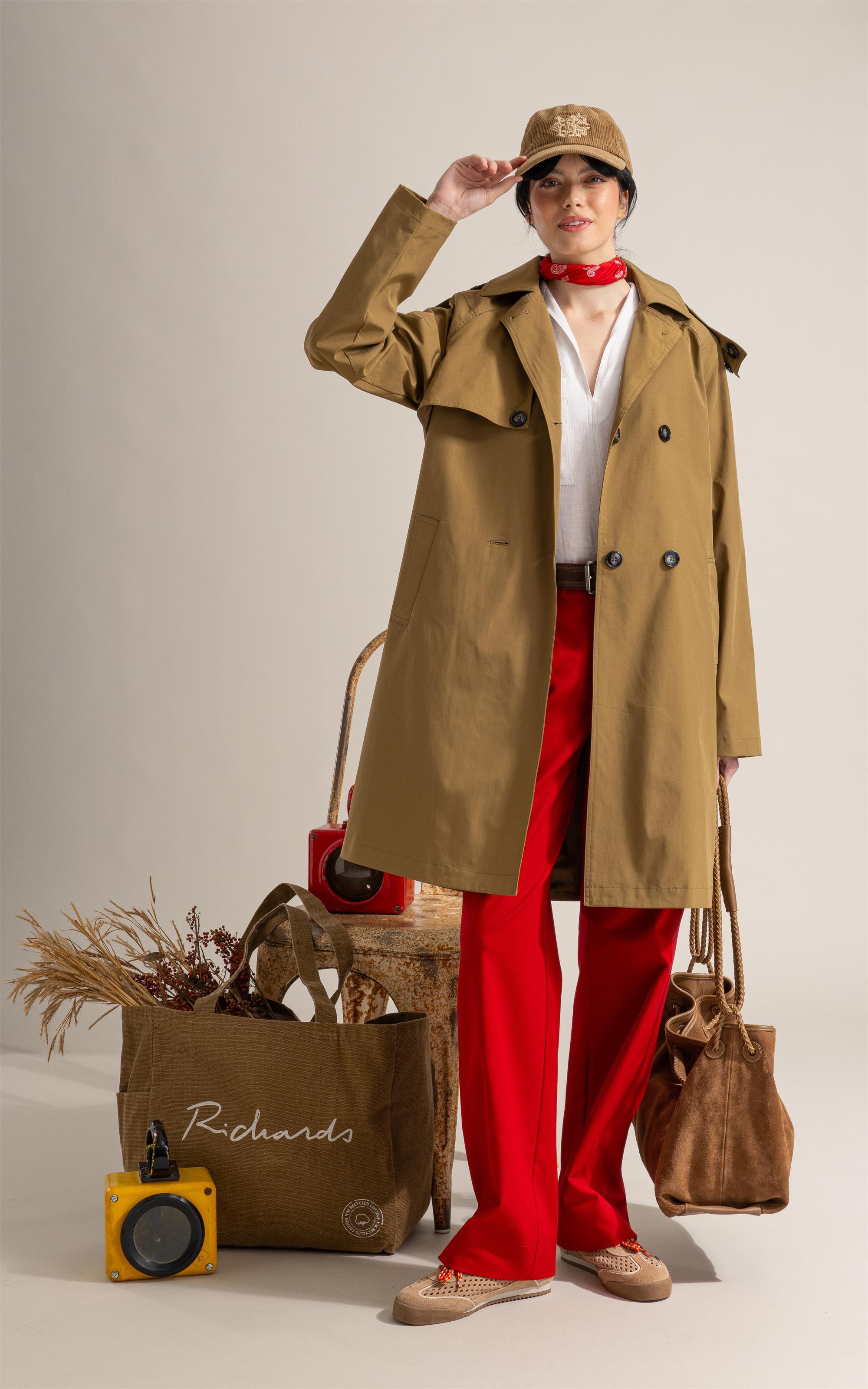 Tech Trench Coat Caqui