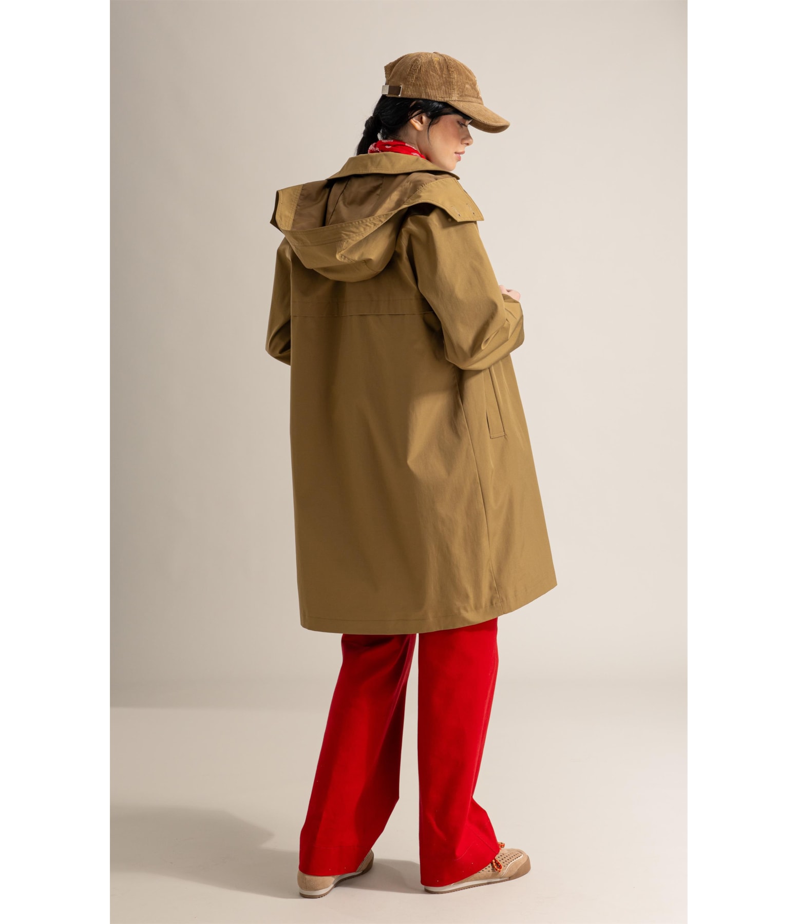Tech Trench Coat Caqui