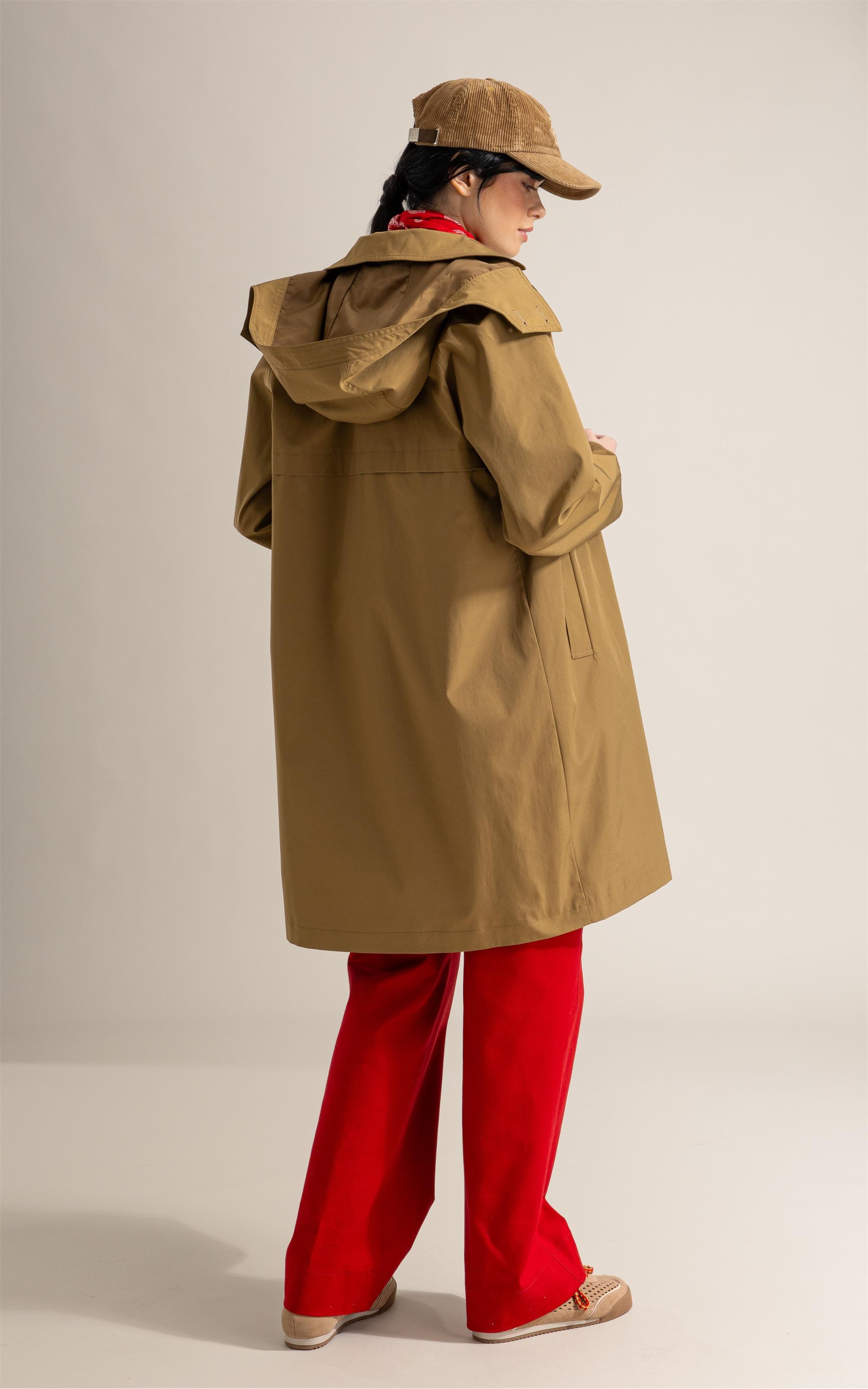 Tech Trench Coat Caqui