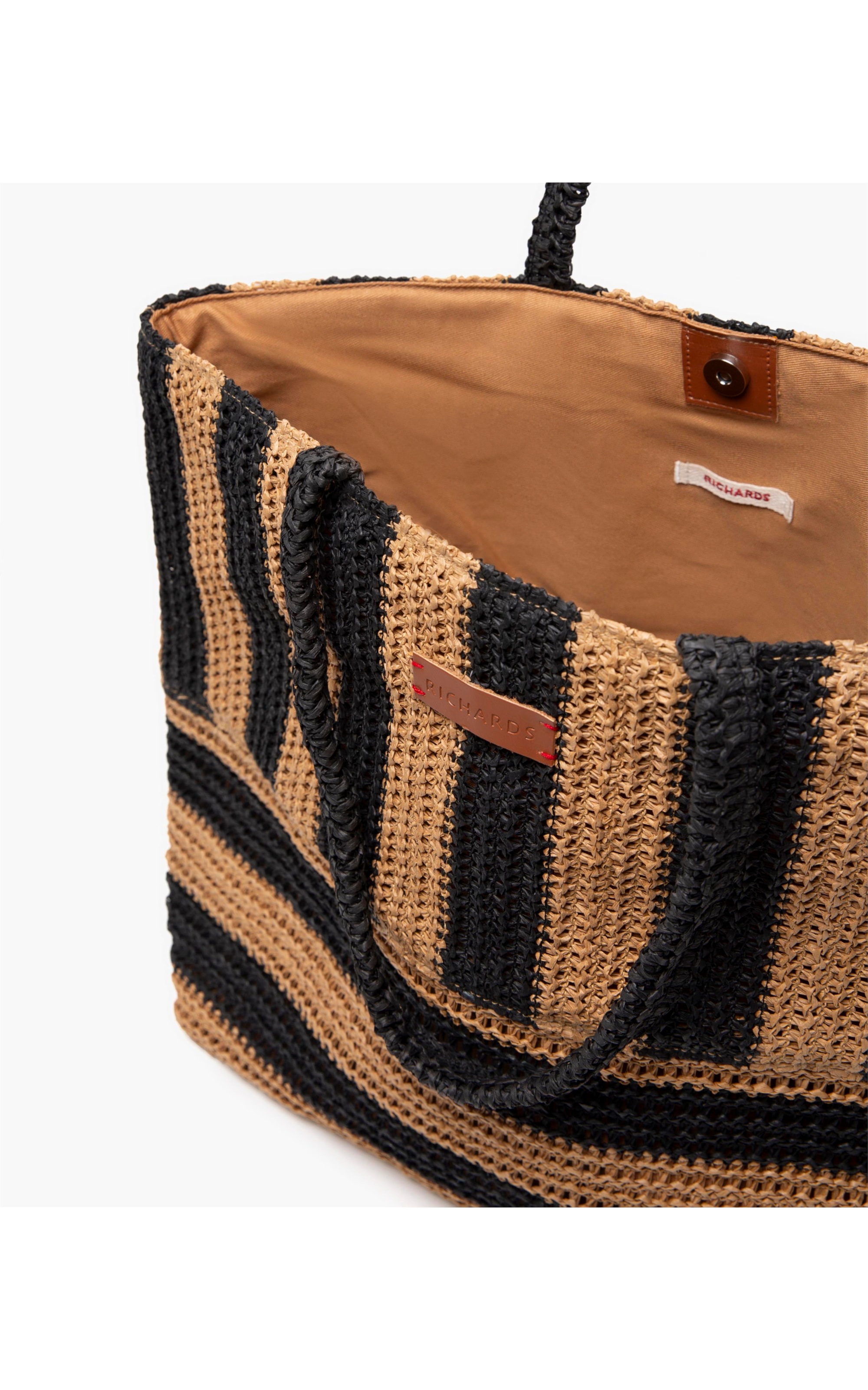 Tote Bag Stripes Rch Preto