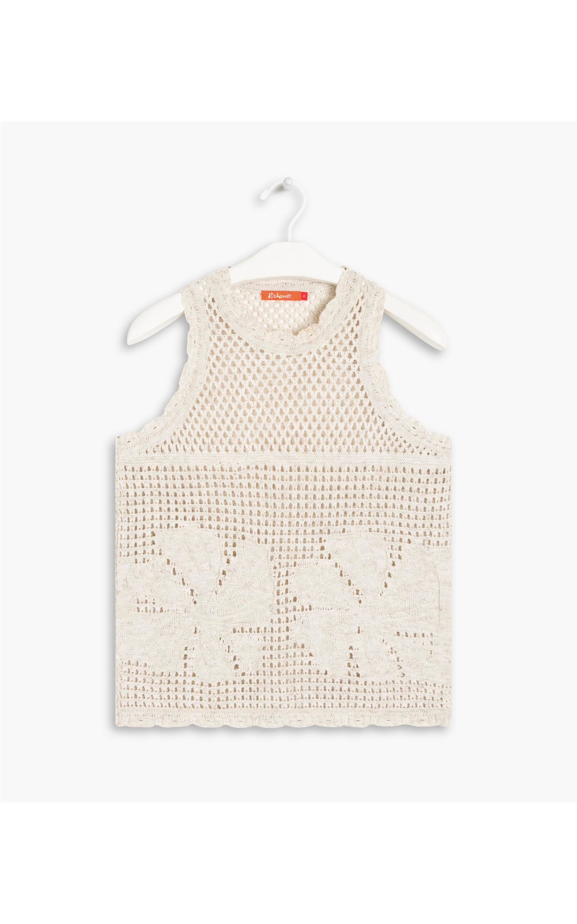 Tricot Aimee Jacquard Hibiscos Natural
