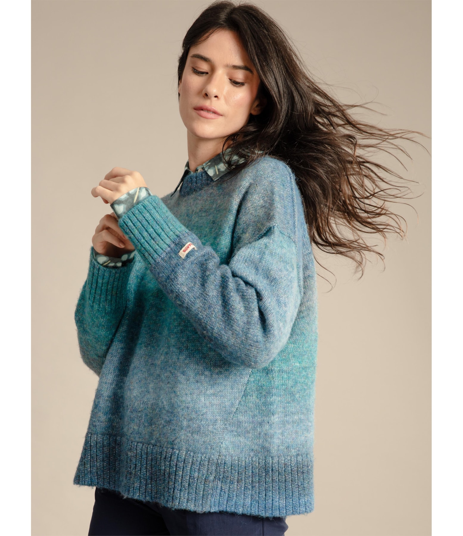 Tricot Akita Space Dye Azul Pervante