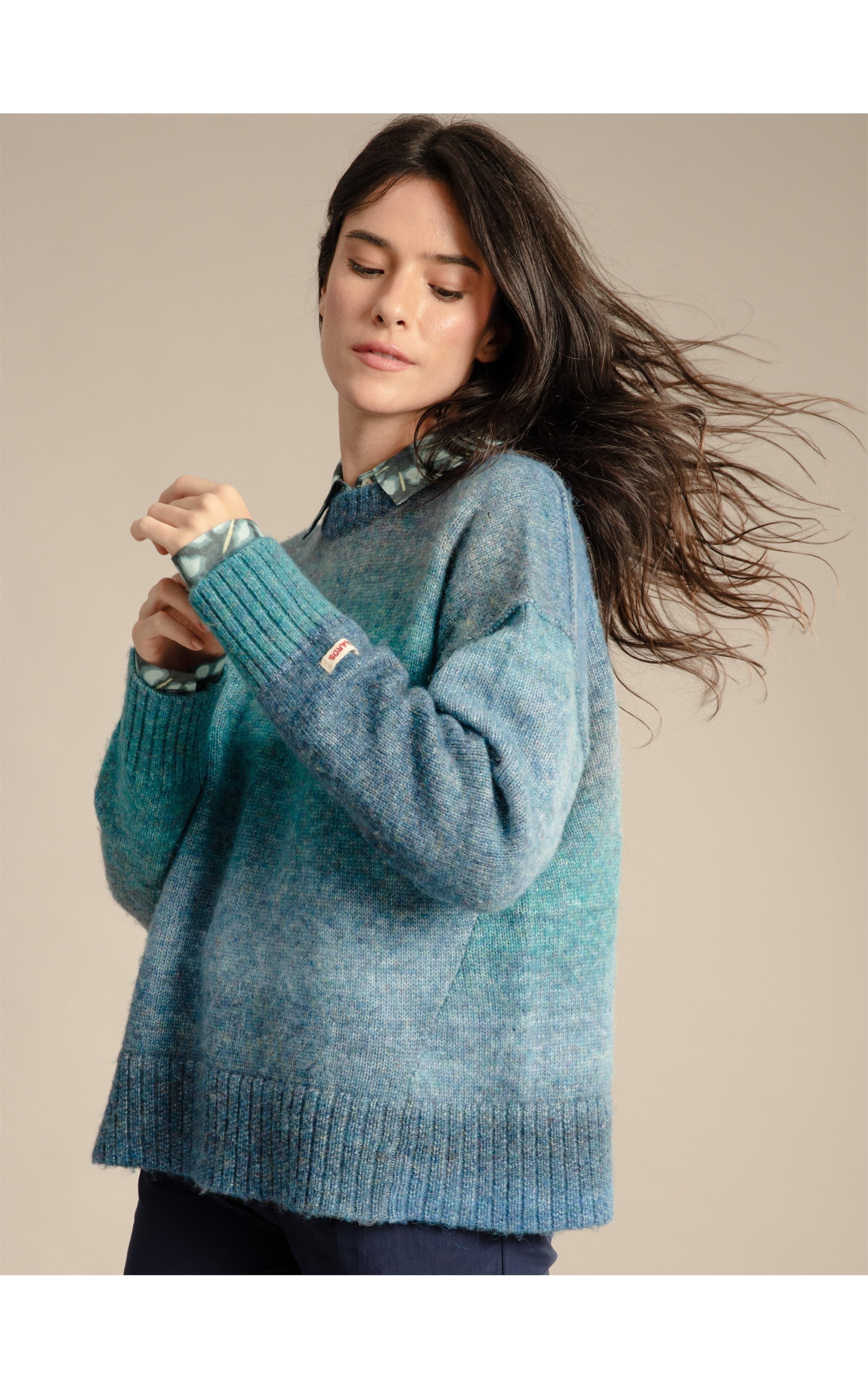 Tricot Akita Space Dye Azul Pervante