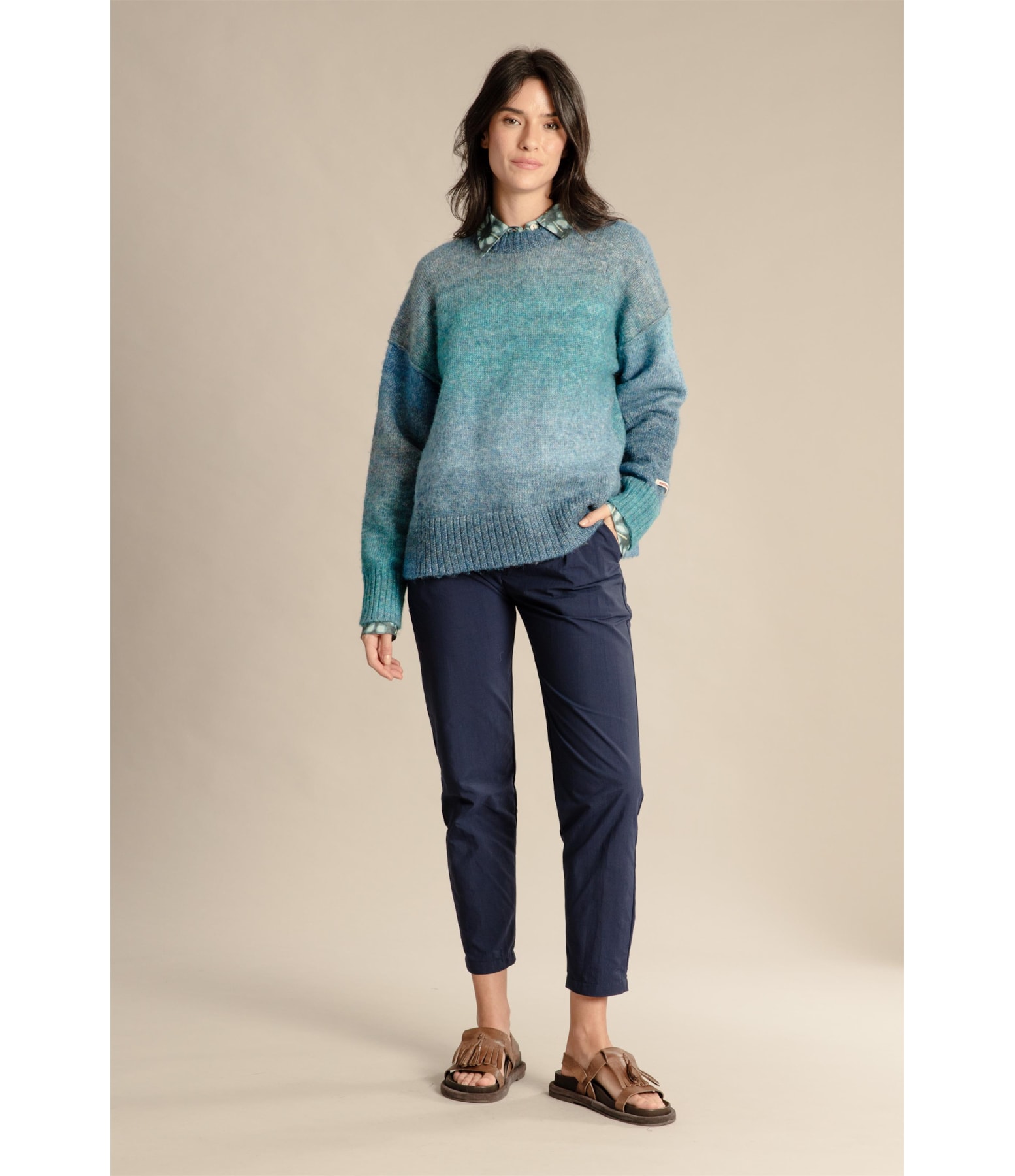 Tricot Akita Space Dye Azul Pervante