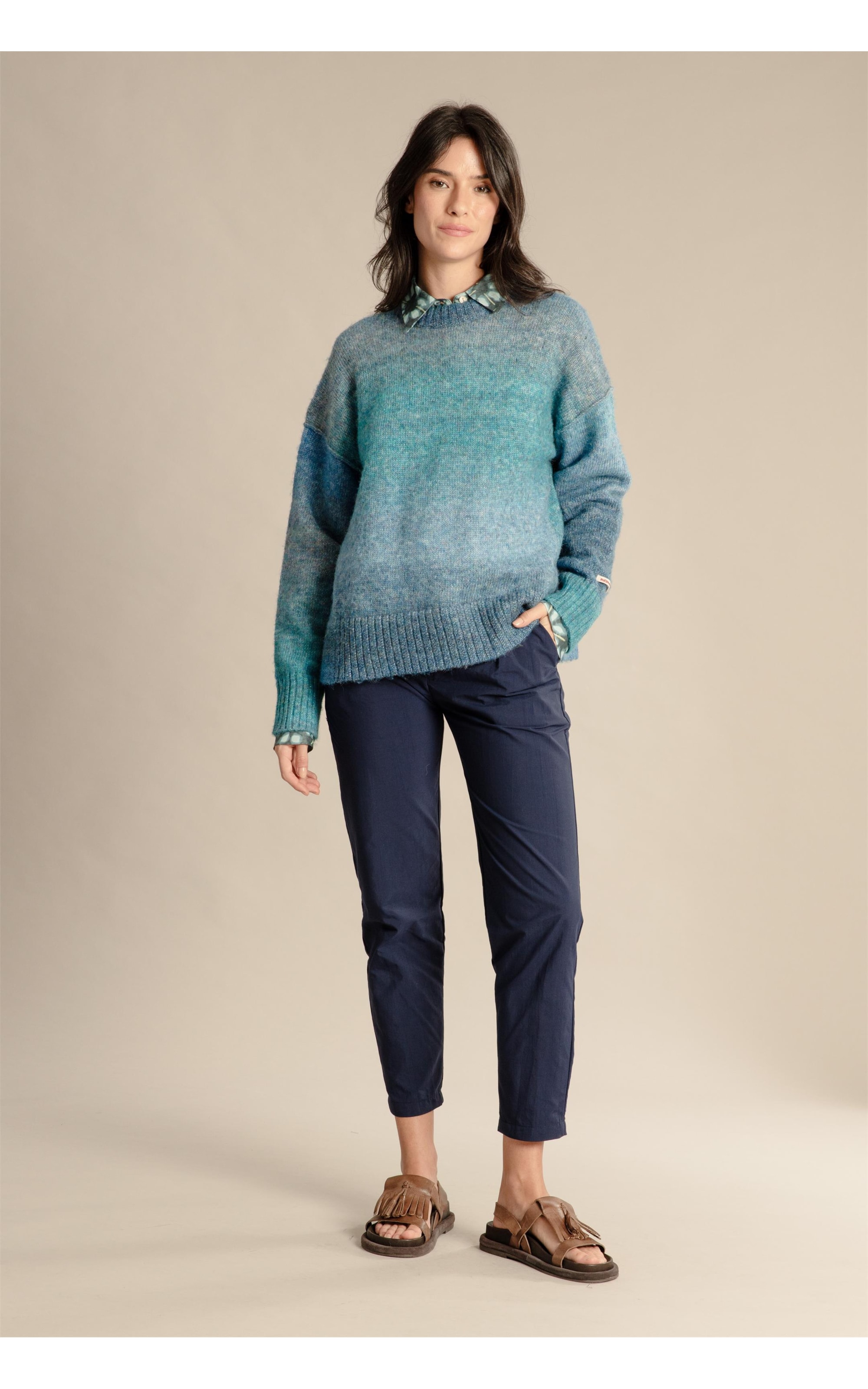 Tricot Akita Space Dye Azul Pervante