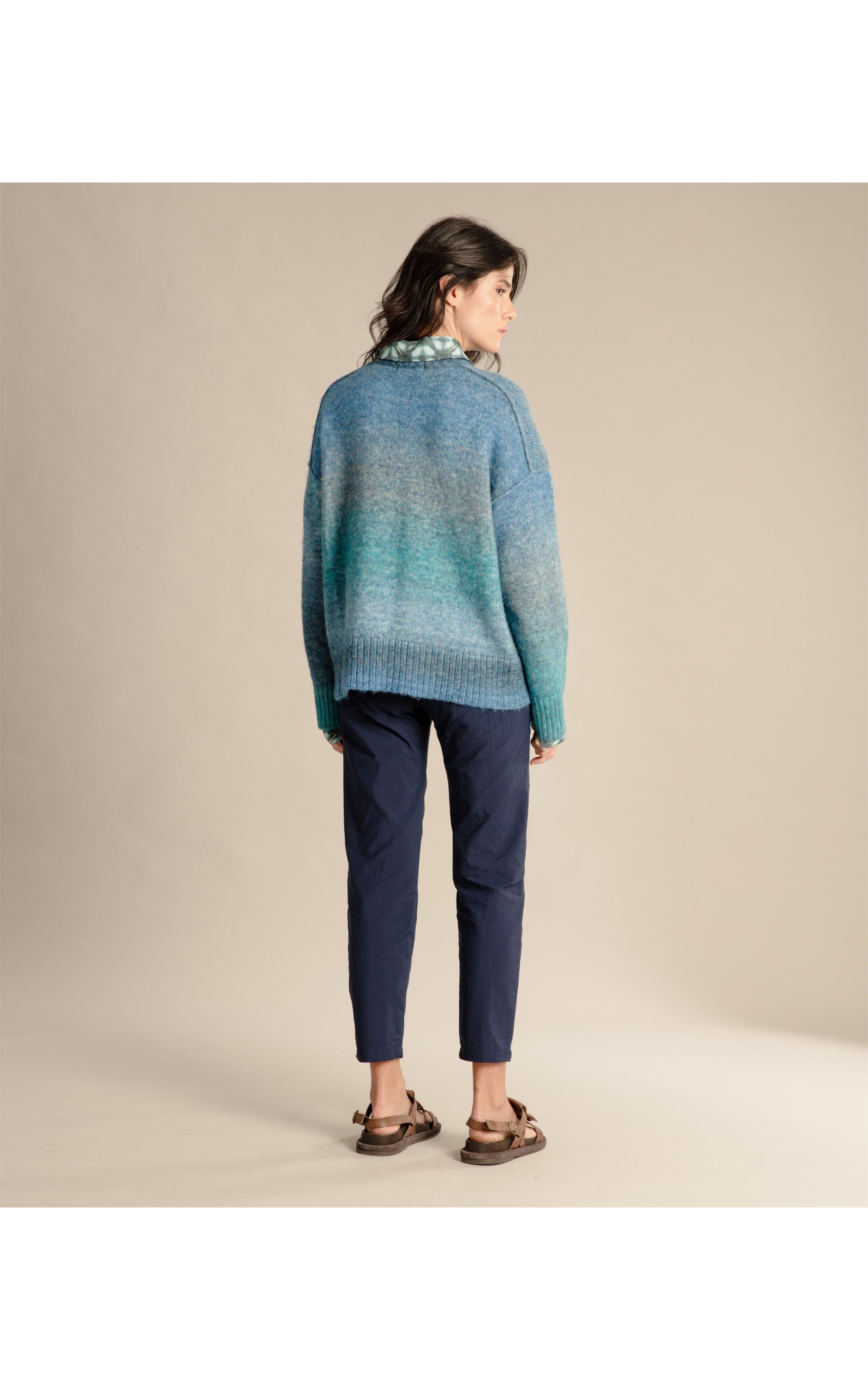 Tricot Akita Space Dye Azul Pervante