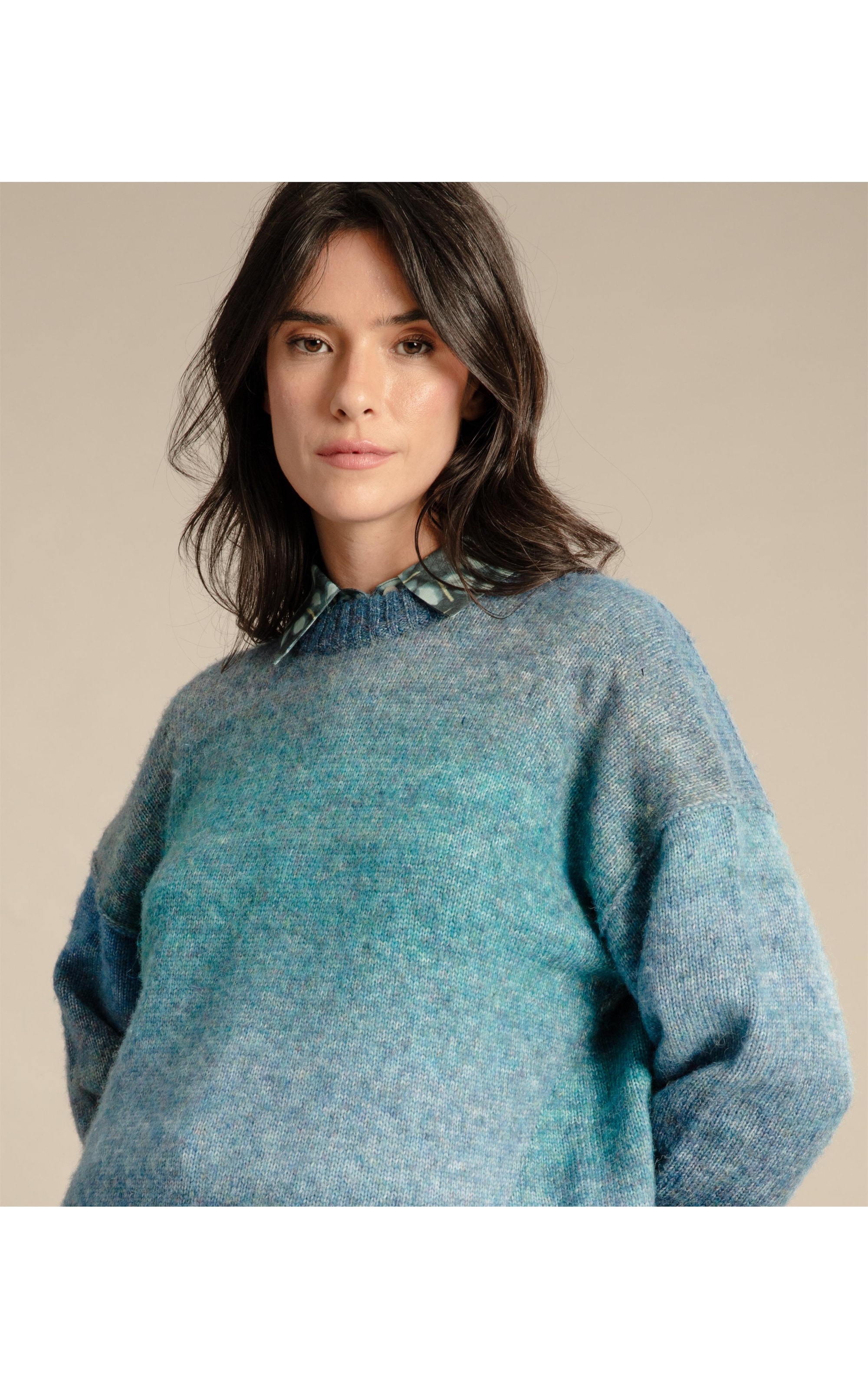 Tricot Akita Space Dye Azul Pervante