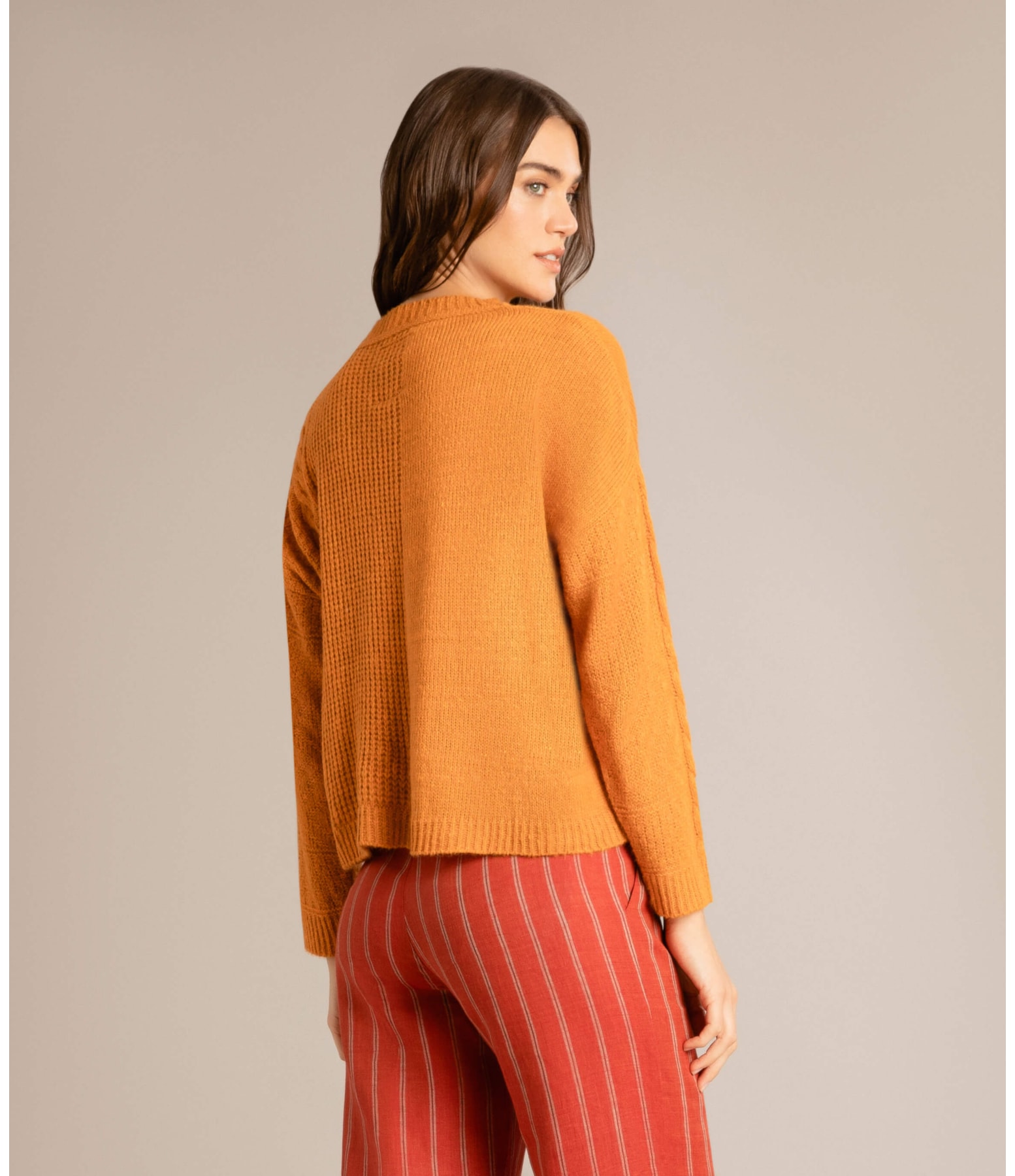 Tricot Anahí Liso Laranja
