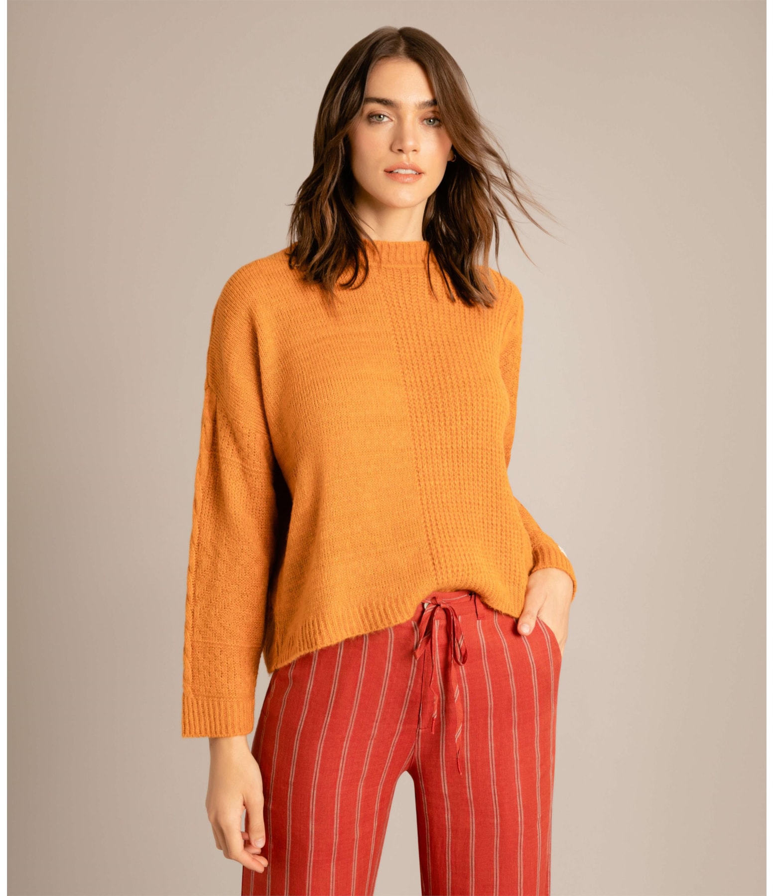 Tricot Anahí Liso Laranja