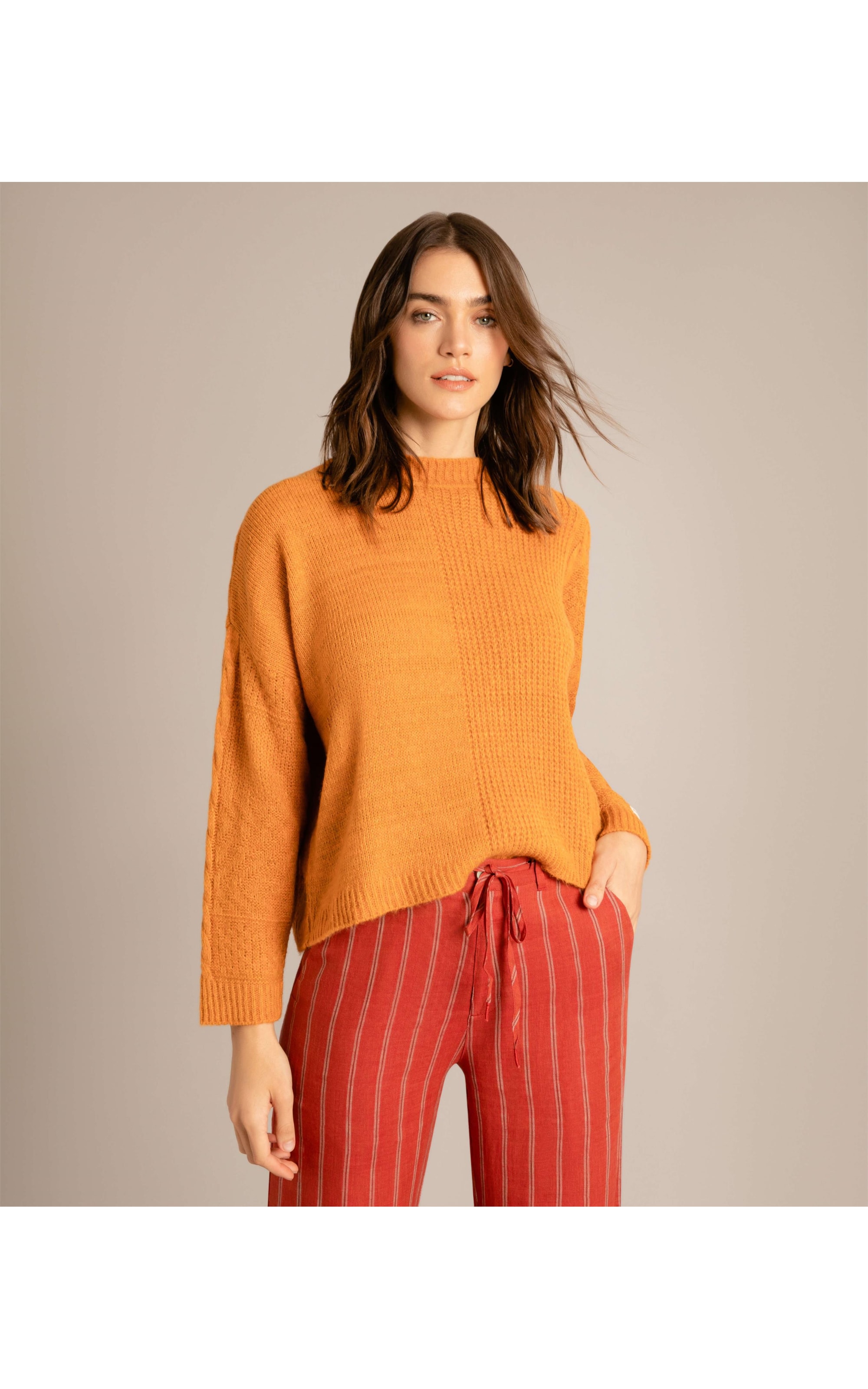 Tricot Anahí Liso Laranja