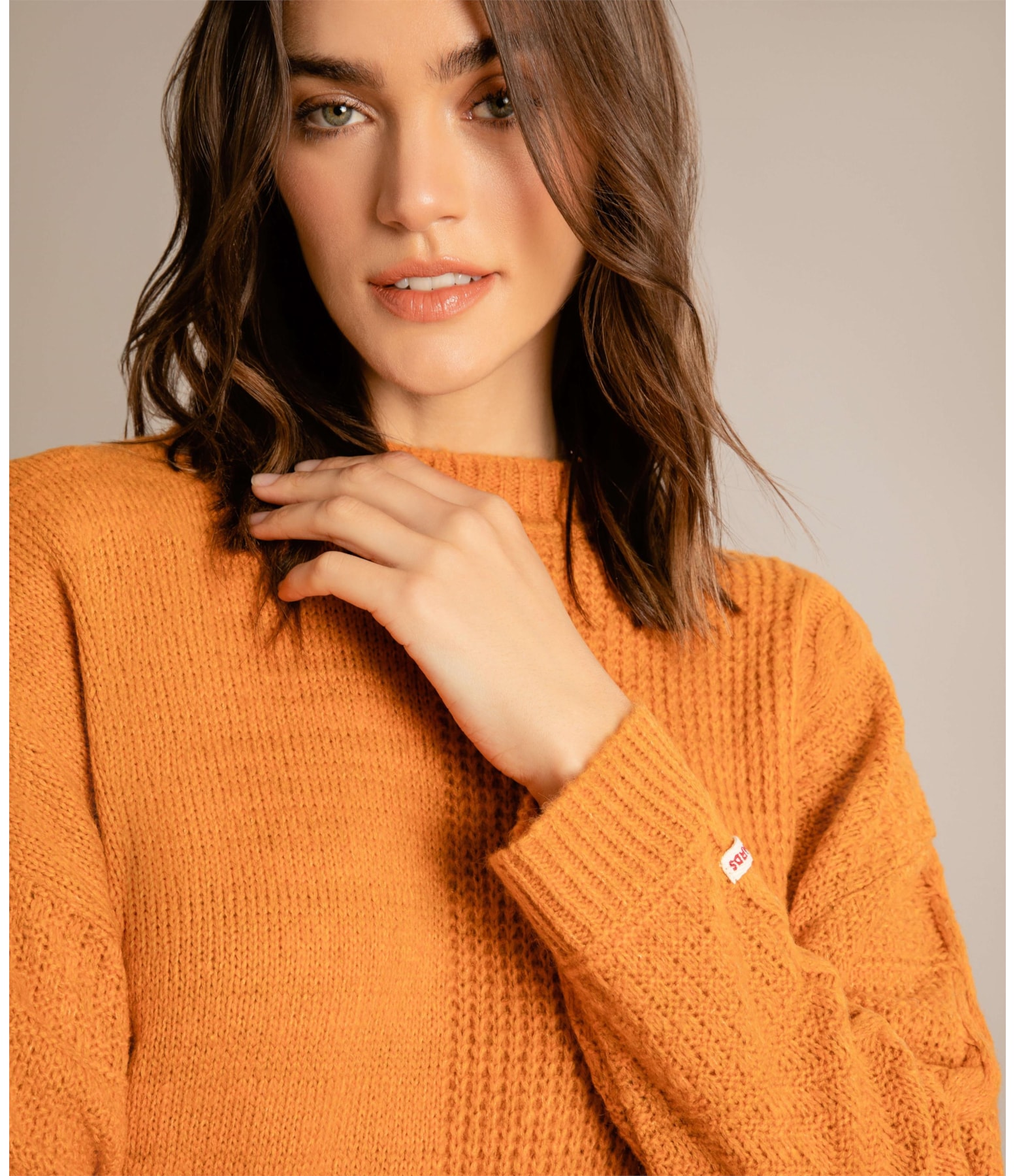 Tricot Anahí Liso Laranja