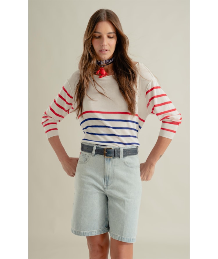 Tricot Aria Unfinished Bicolor Off White
