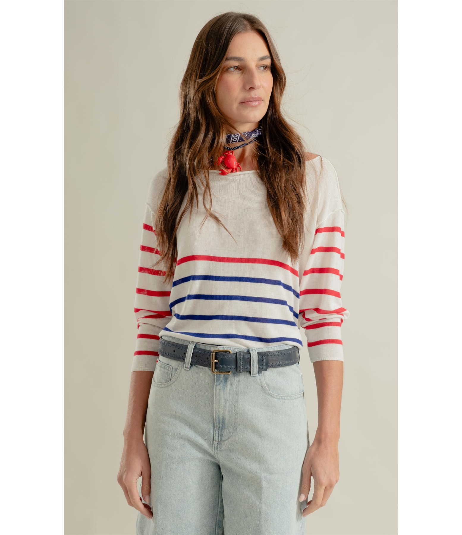 Tricot Aria Unfinished Bicolor Off White